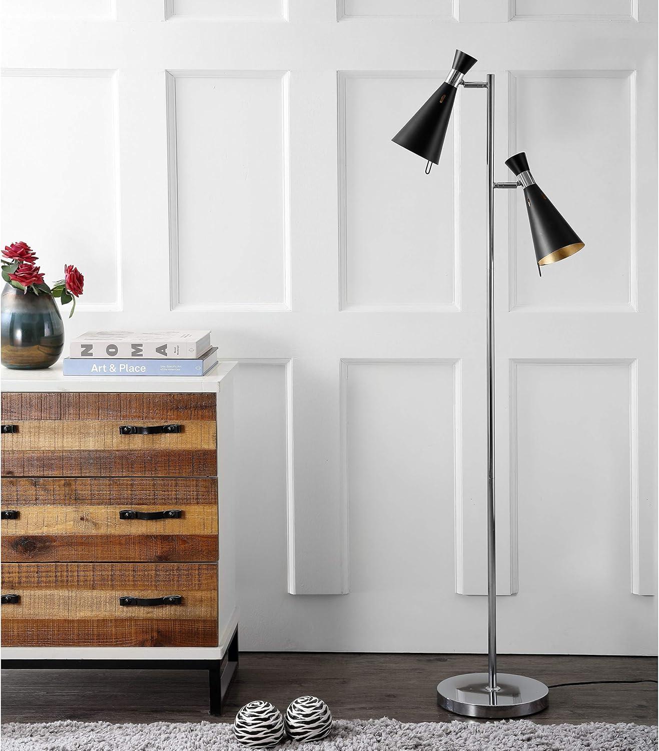 Efisio Floor Lamp - Chrome - Safavieh