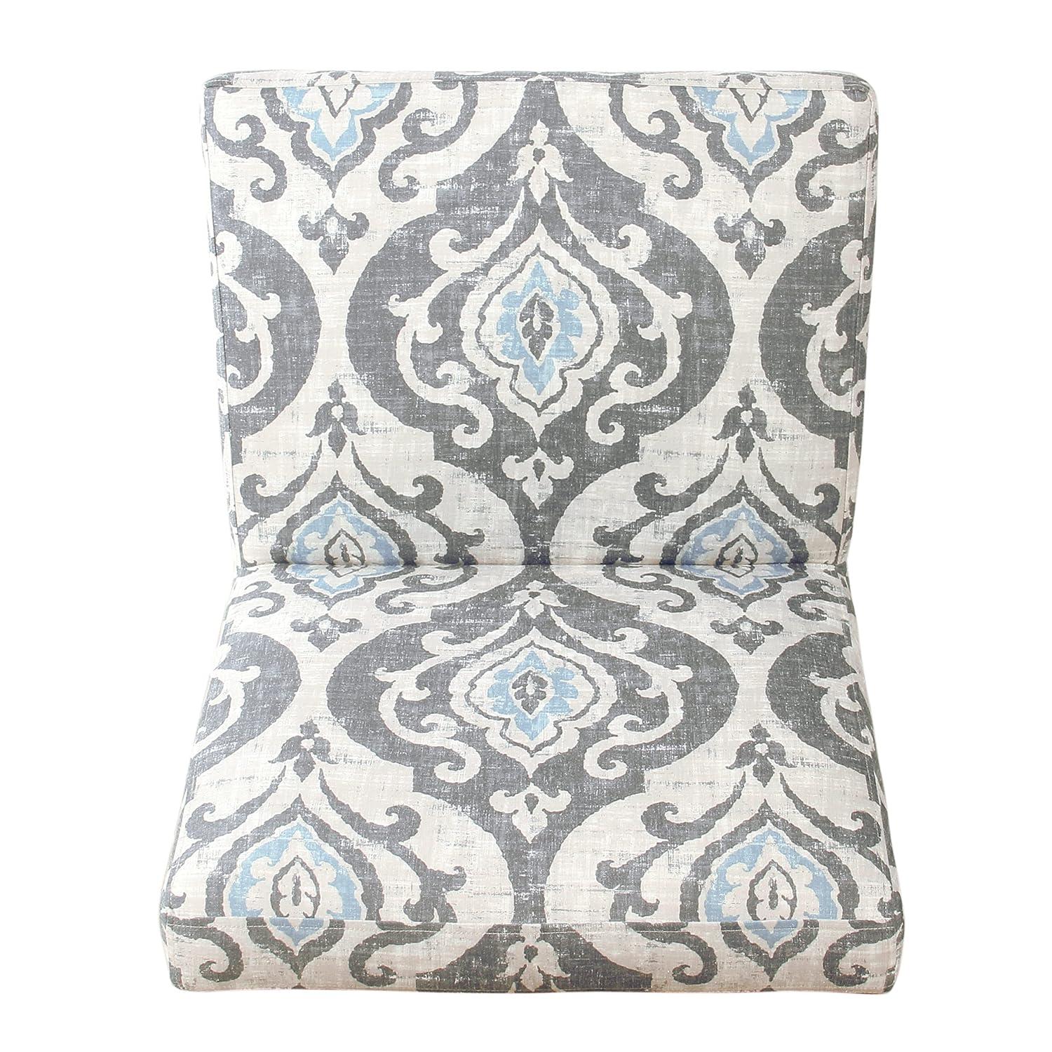 HomePop Modern Armless Accent Chair Blue: Upholstered Slipper Chair, Plywood & Hardwood Frame