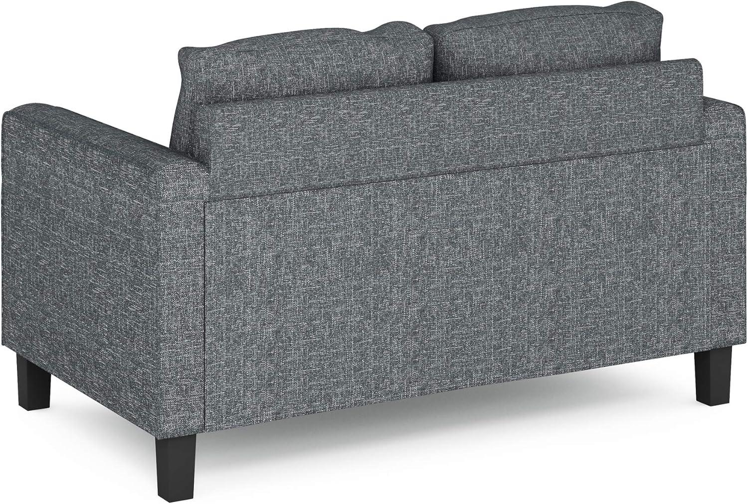 Furinno Bayonne Modern Upholstered Loveseat, Gunmetal