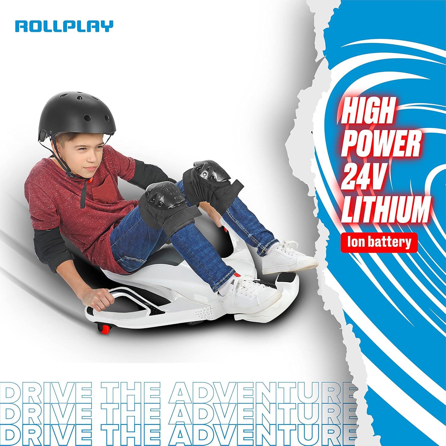 Rollplay Nighthawk Nexgen 24-Volt Battery Electric Ride-On Toy, White
