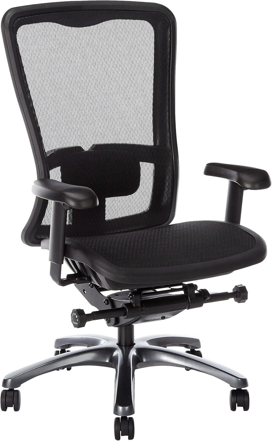 ErgoFlex Black Mesh High Back Executive Swivel Chair with Metal Base