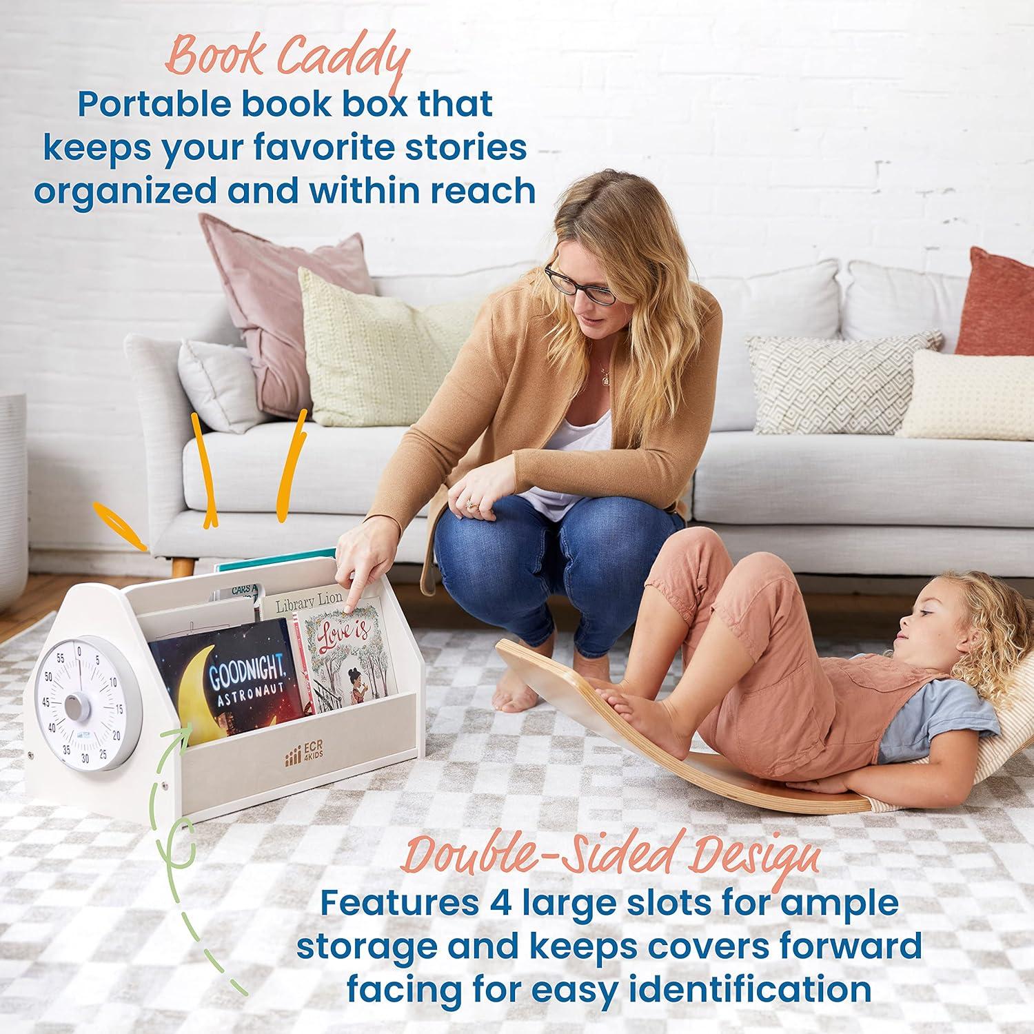ECR4Kids ECR4Kids Double-Sided Book Caddy with Countdown Timer