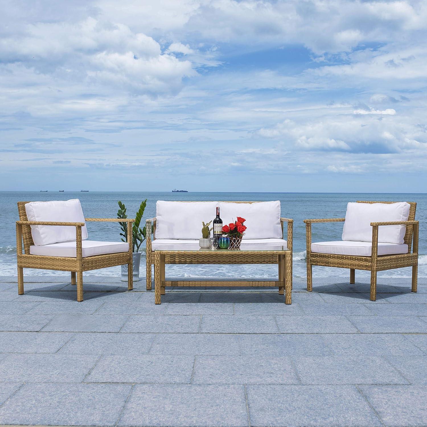 Garnen 4 Piece Patio Outdoor Living Set  - Safavieh