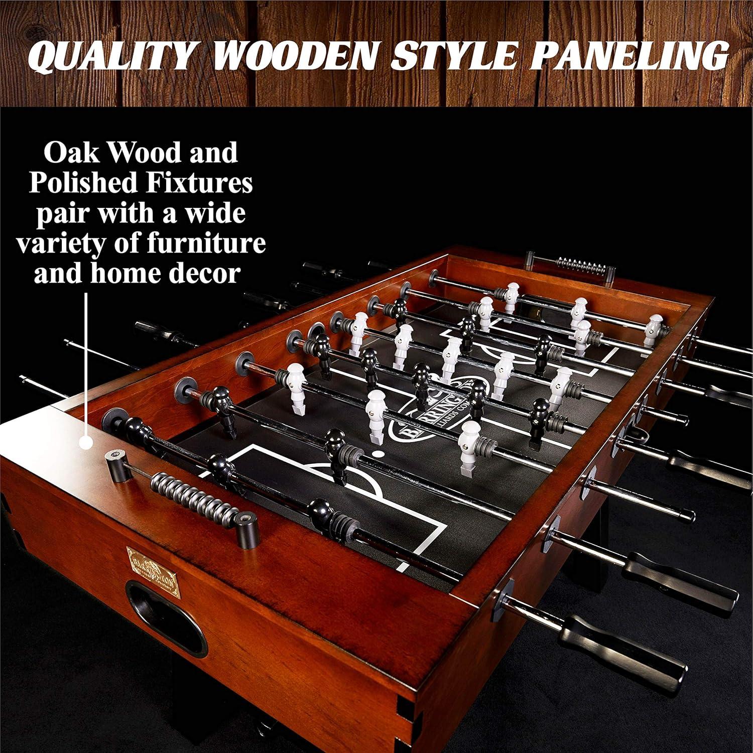 56” Allendale Foosball Table Competition Size, Soccer, Brown/Black by Barrington Billiards