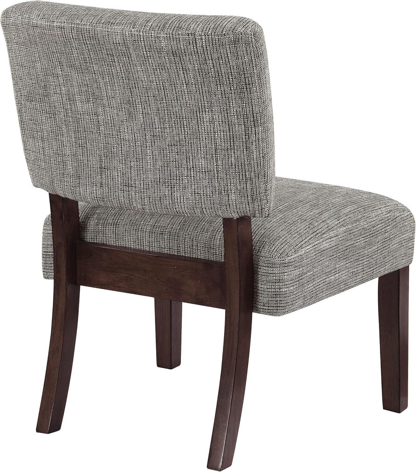 Jasmine Accent Chair in Speckled Charcoal Fabric