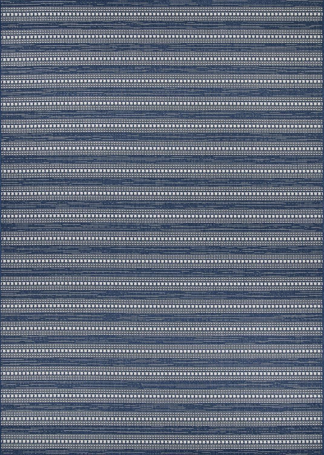 Couristan Afuera Beachcomber 3' x 5' Marine Striped Nautical Outdoor Rug