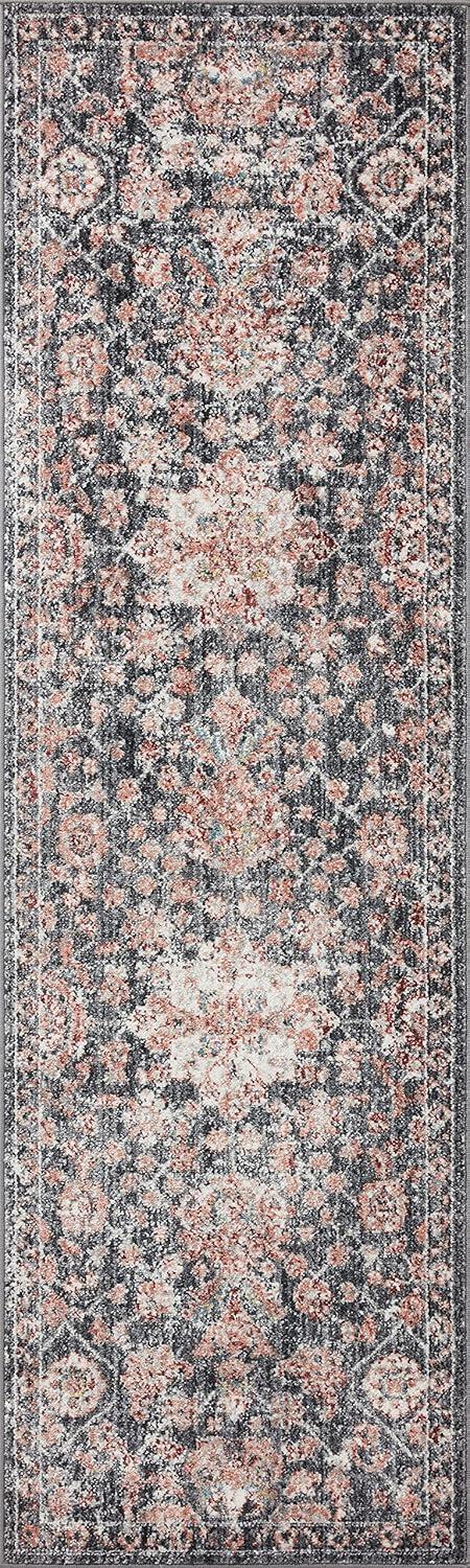 Loloi II Cassandra Collection CSN-03 Charcoal / Rust Oriental Area Rug 5'-3" x 7'-9"