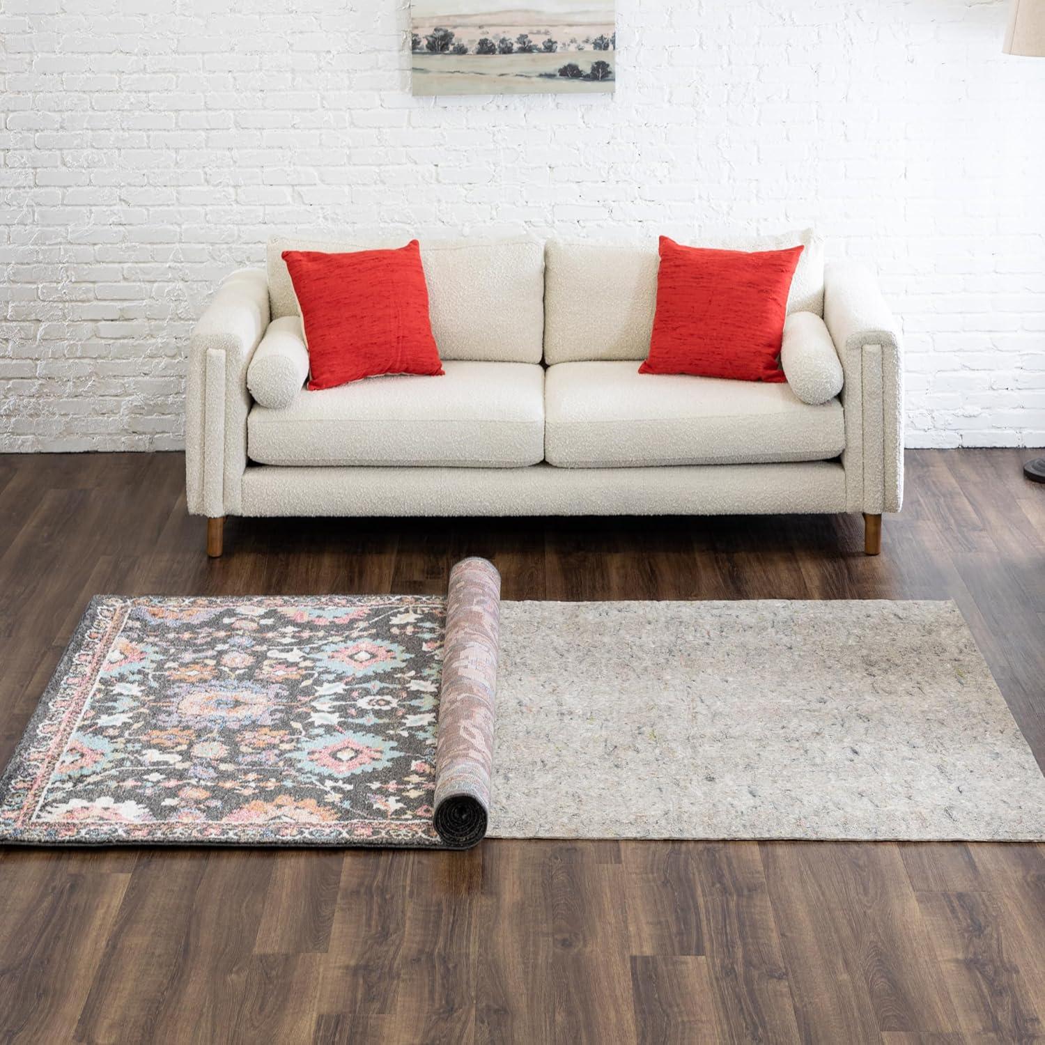 Mohawk 2'5"x8' Runner Premium Dual Surface Rug Pad Natural: Skid-Resistant, Gray, Rectangle, Polyester