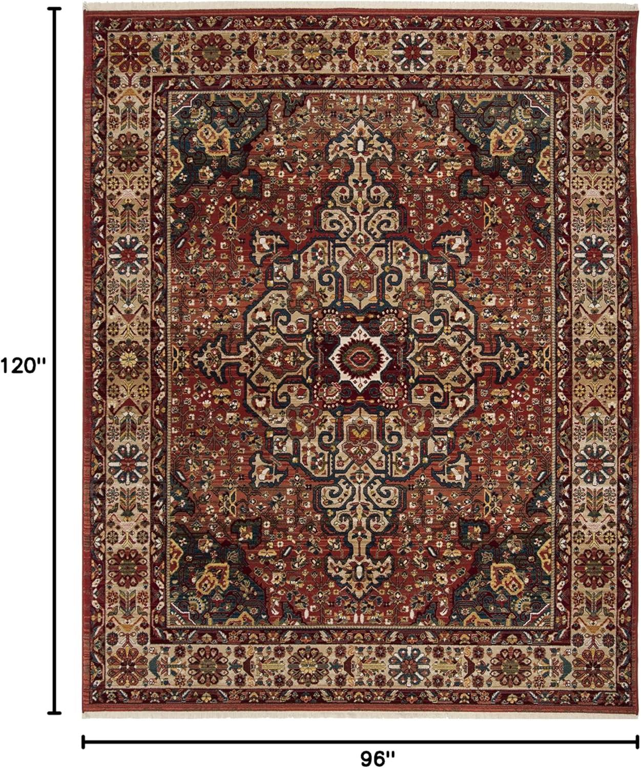 Kashan KSN305 Power Loomed Area Rug - Red/Ivory - 8'x10' - Safavieh