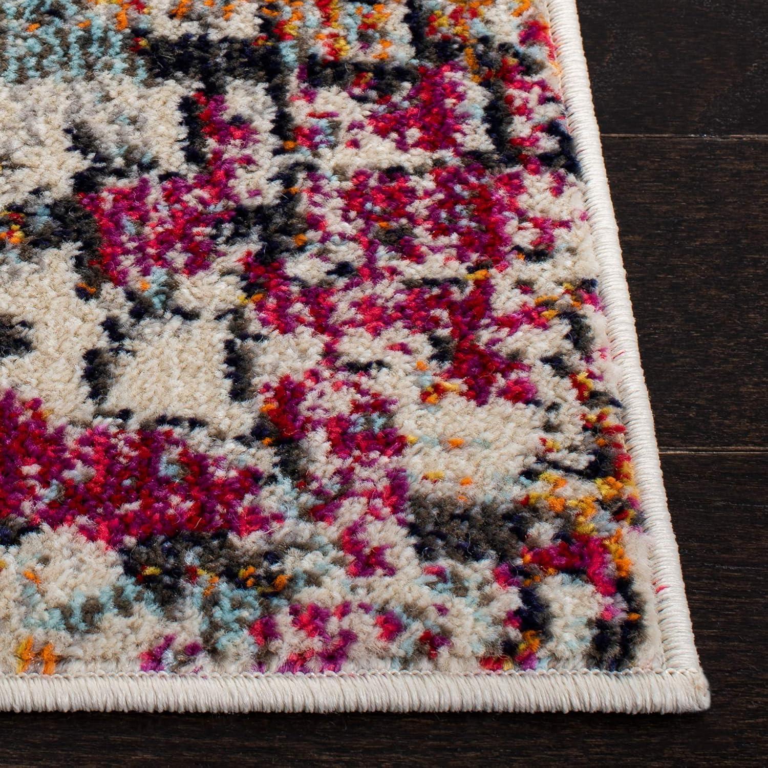 Madison MAD460 Power Loomed Indoor Area Rug - Black/Gold - 5'x5' - Safavieh