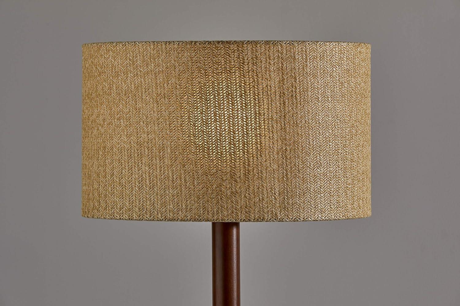 Adesso Eden Floor Lamp, Walnut Rubberwood