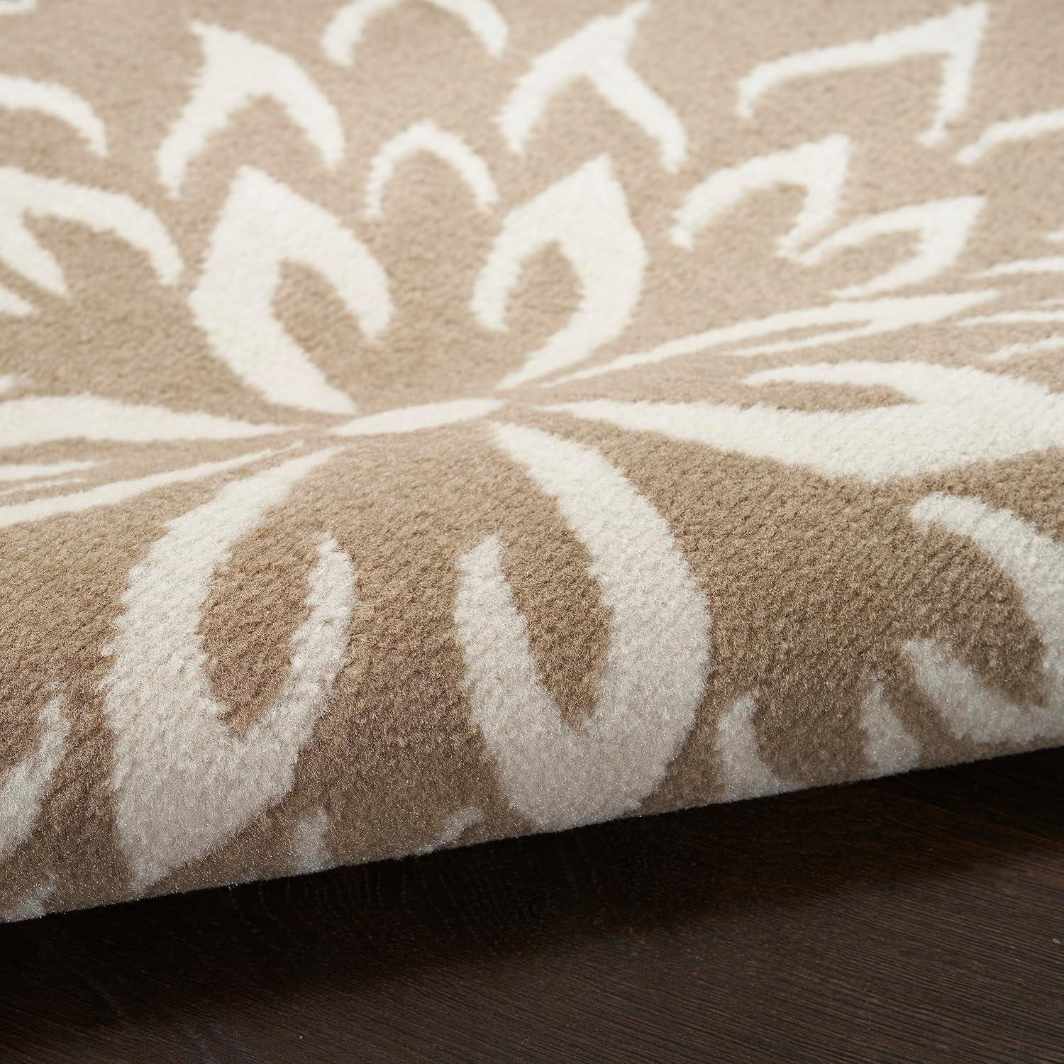 Nourison Jubilant Floral Transitional Indoor Rug Taupe 7'10"x9'10"