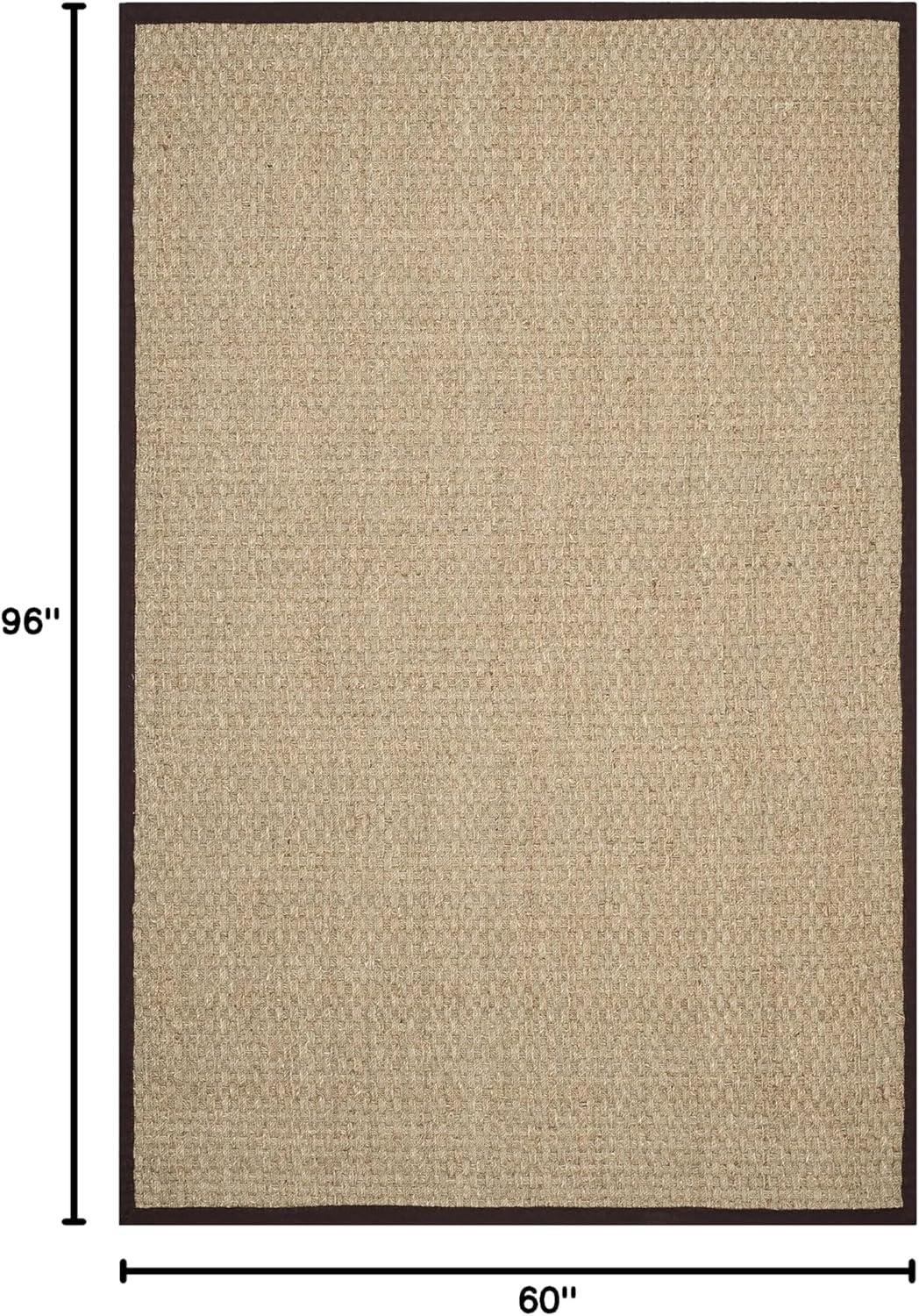 Natural Fiber NF114 Power Loomed Indoor Area Rug - Natural/Dark Brown - 5'x8' - Safavieh.