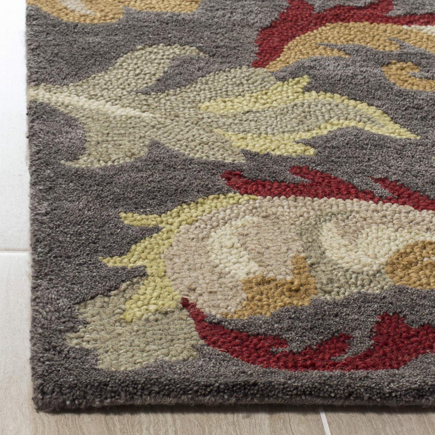 Jardin JAR459 Hand Tufted Area Rug - Dark Grey/Multi - 4'x6' - Safavieh.