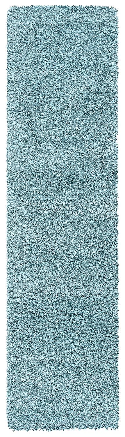 California Shag SG151 Power Loomed Indoor Runner Rug - Light Blue - 2'3"x9' - Safavieh