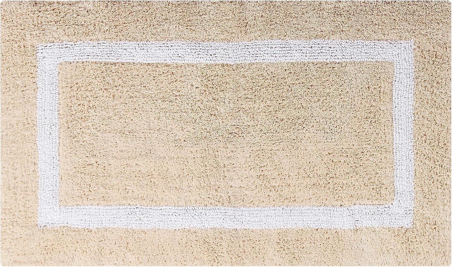 Highland Dunes Widman 100% Cotton Tufted Reversible Bath Rug Super Absorbent, Machine Washable Bathroom Rug