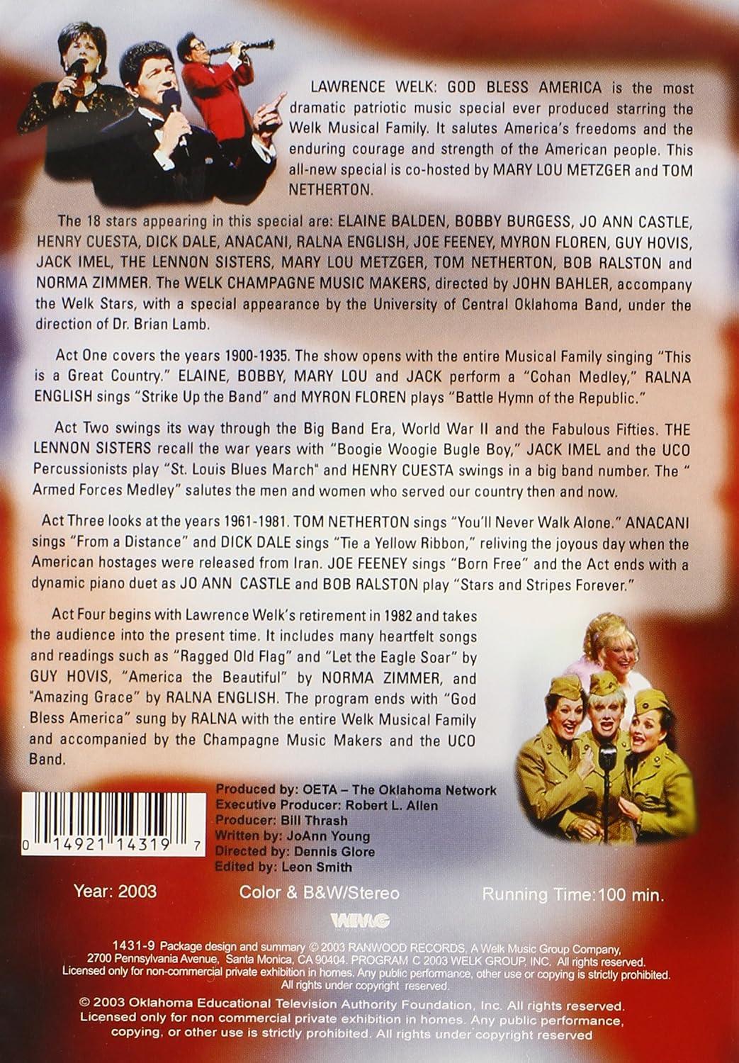 God Bless America (DVD), Welk Records, Music & Performance