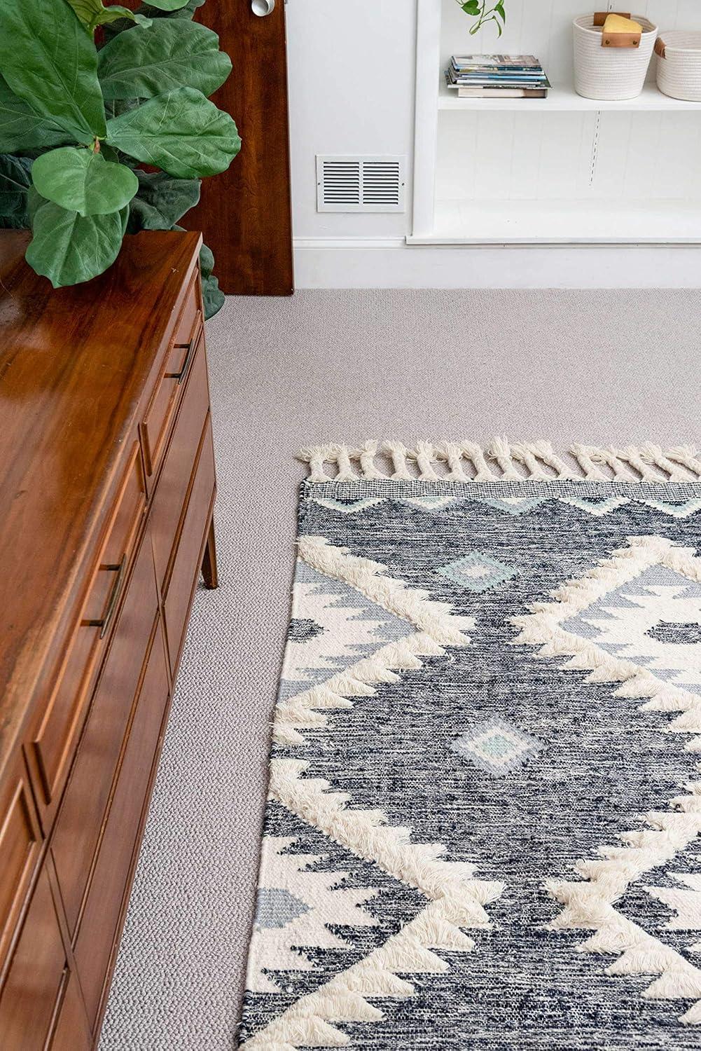 Unique Loom 4' 1 x 6' 1 Mesa Papago Dark Blue Area Rug