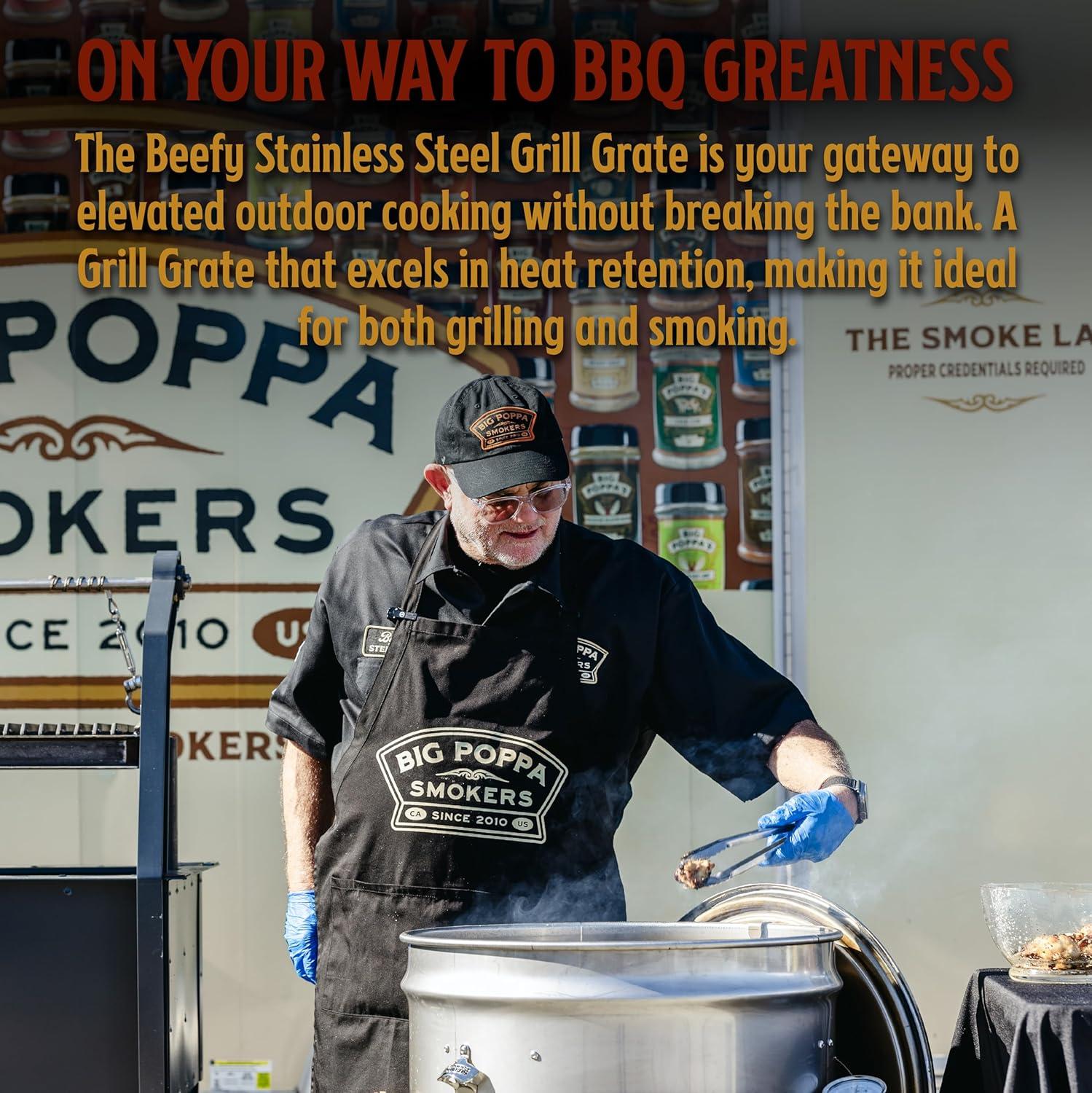 Beefy Stainless Steel Round Grill Grate for 55 Gallon Drum