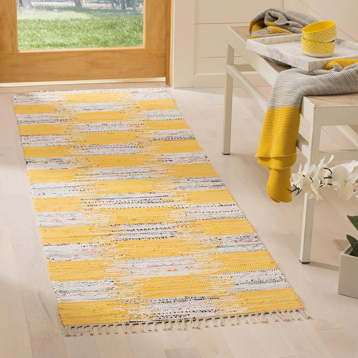 Montauk MTK721 Hand Woven Indoor Accent Rug - Yellow/Multi - 3'x5' - Safavieh.