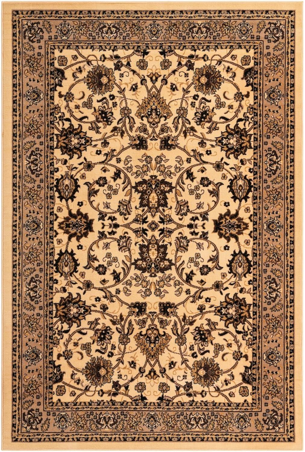 Unique Loom 6' 1 x 9' 0 Sialk Hill Washington Ivory Area Rug