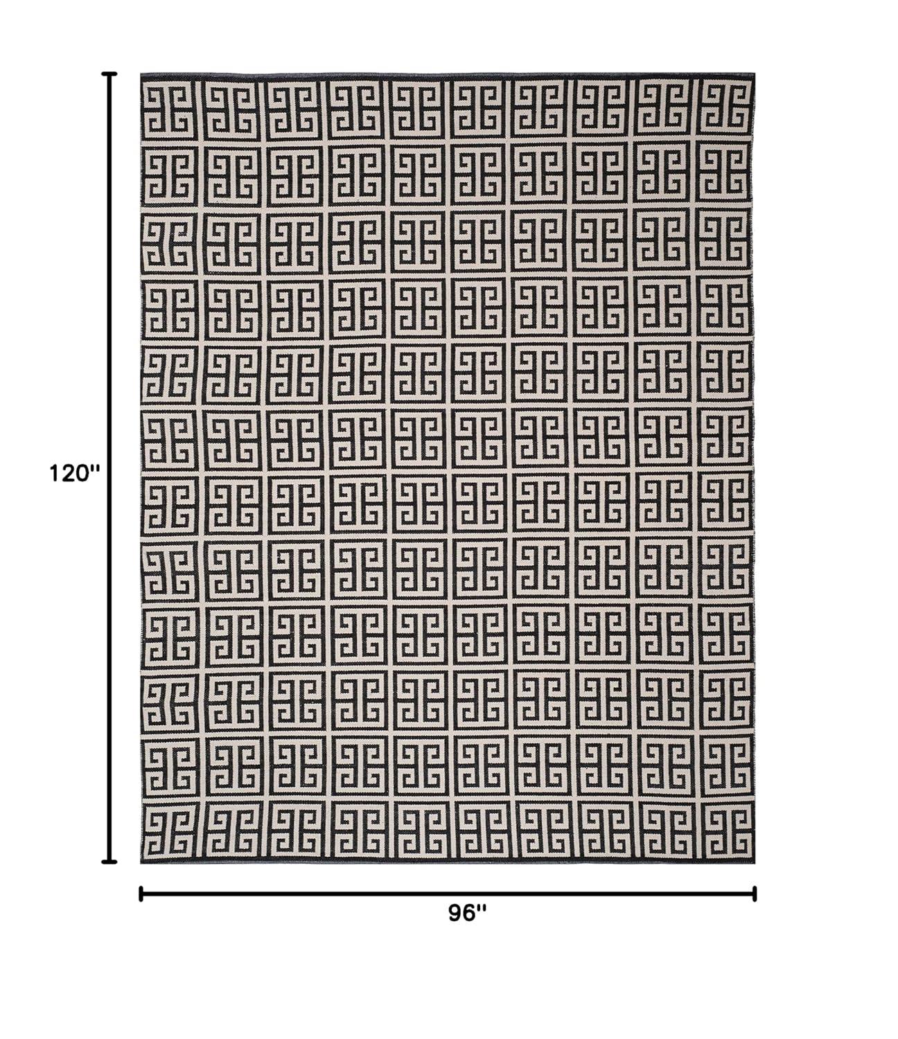 Montauk MTK724 Hand Woven Indoor Area Rug - Black/Ivory - 8'x10' - Safavieh.