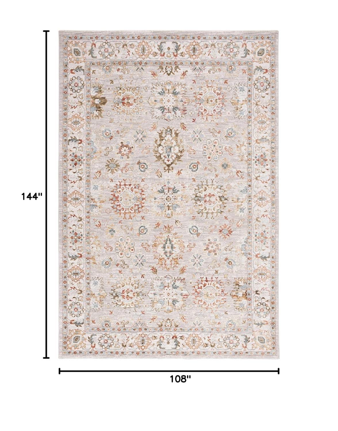 Hamilton HLT112 Power Loomed Area Rug - Gray/Rust - 8'9"x11'9" - Safavieh.
