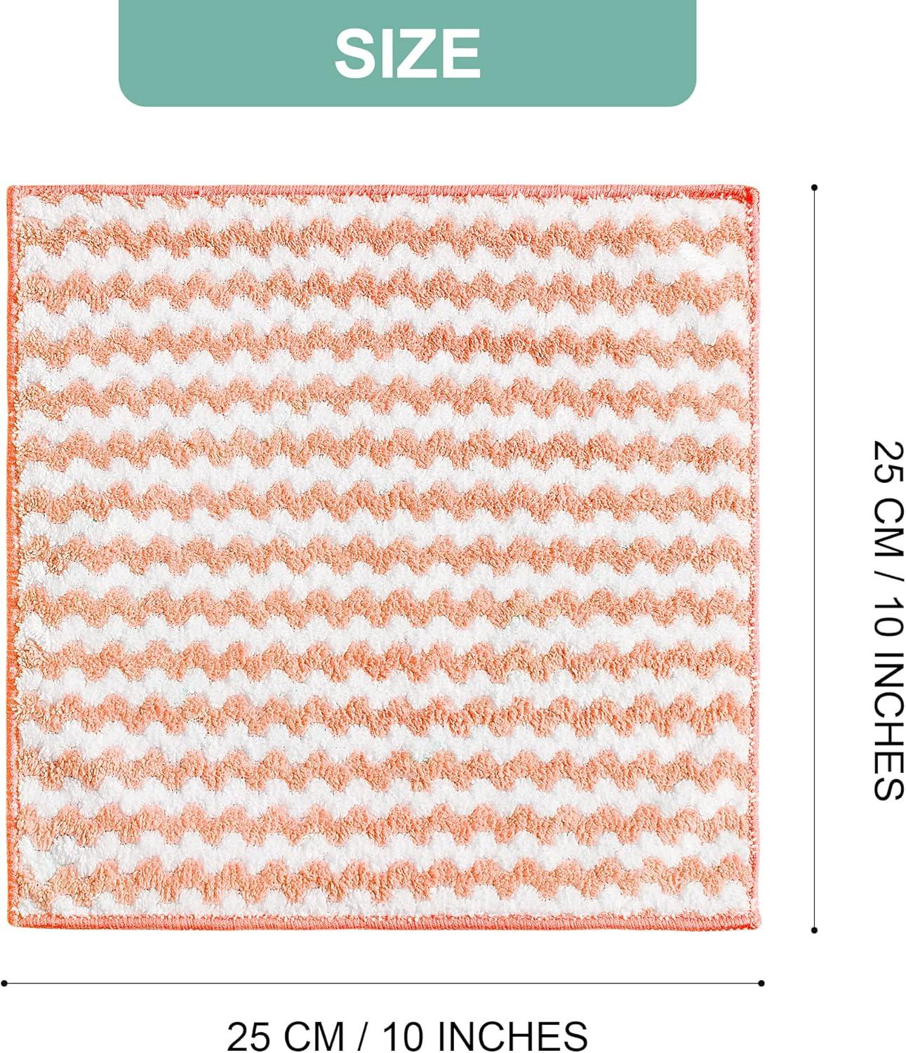 JOYMOOP 18 Pack Microfiber Cleaning Cloth, Kitchen Towels for Dish Drying Washing, Absorbent Streak Free Lint Free Rags for Cleaning, Reusable and Washable Towels - 10" x 10"