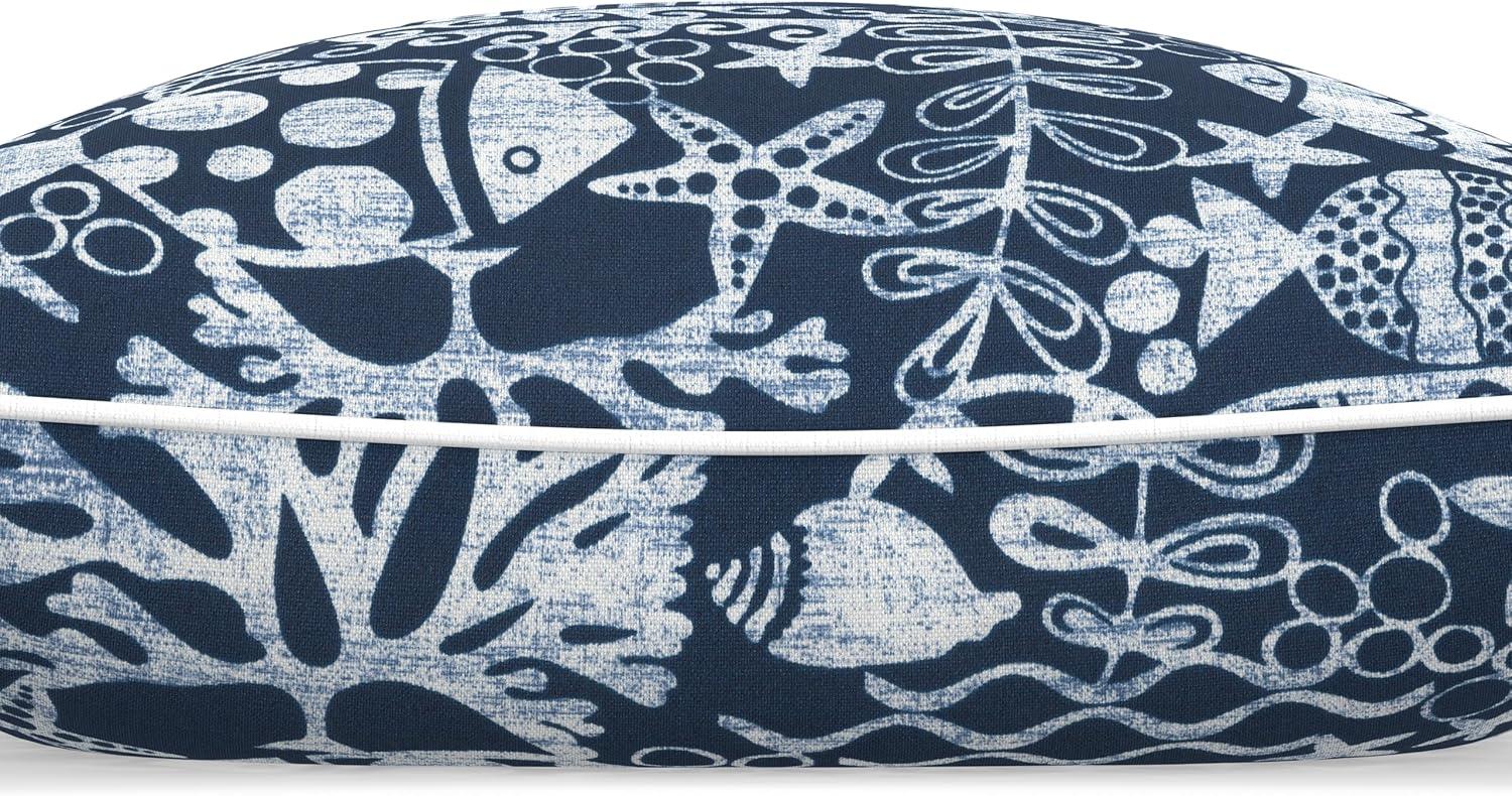 Pillow Perfect Nautical Indoor/Outdoor Accent Throw Pillow