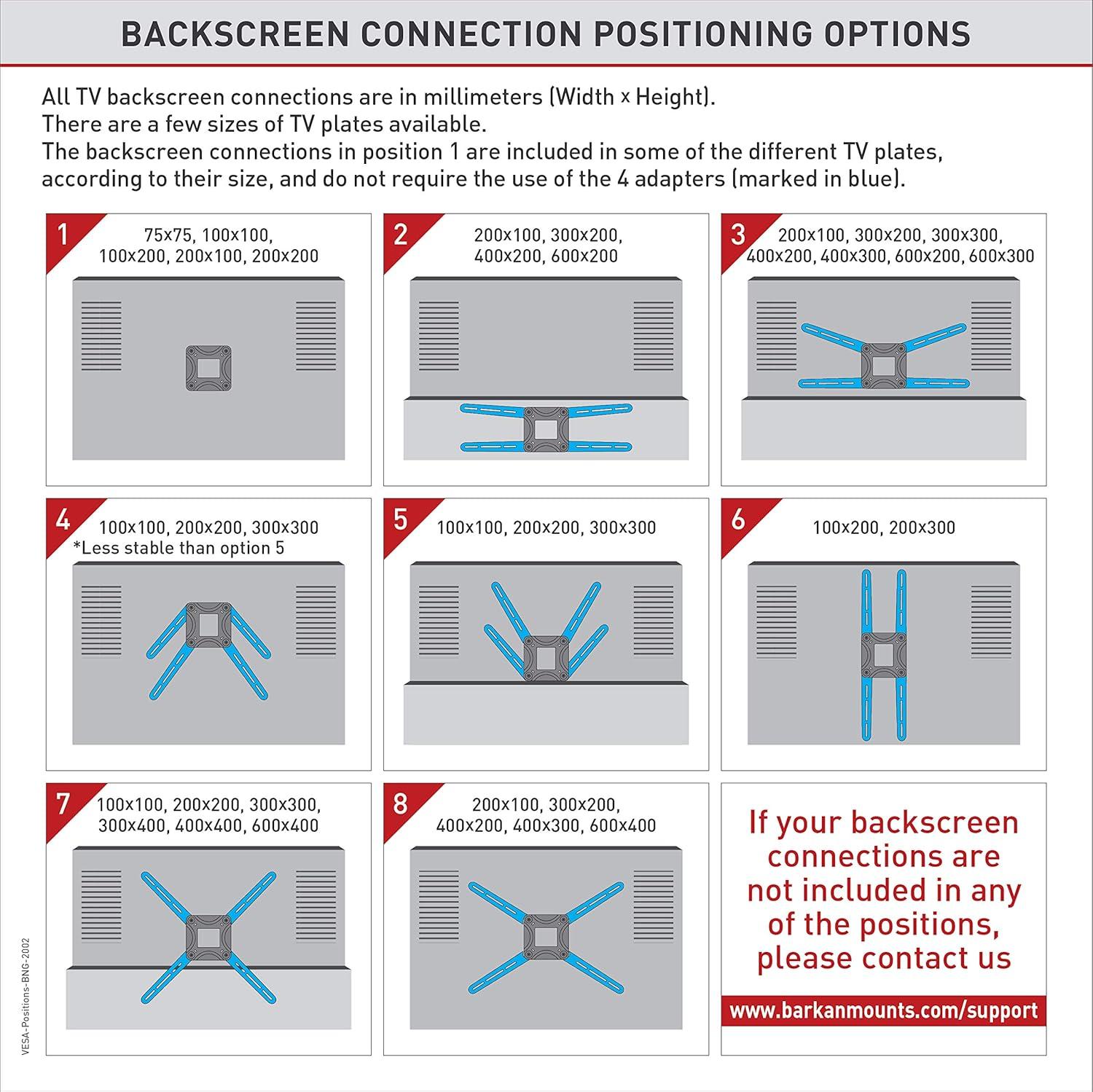 Barkan Barkan Single Screen Wall Mount