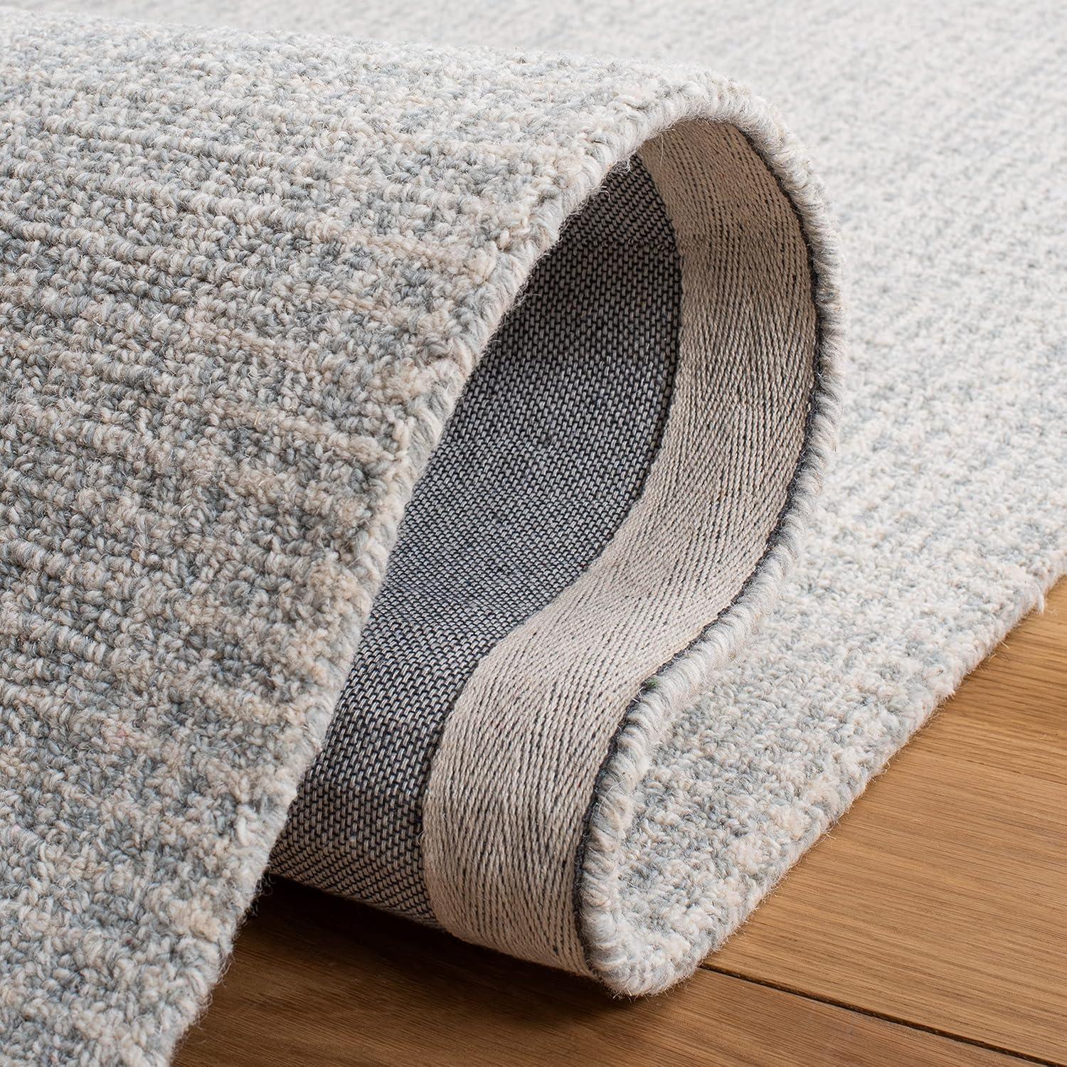 Abstract ABT468 Handmade Indoor Accent Rug - Light Grey/Ivory - 3'x5' - Safavieh