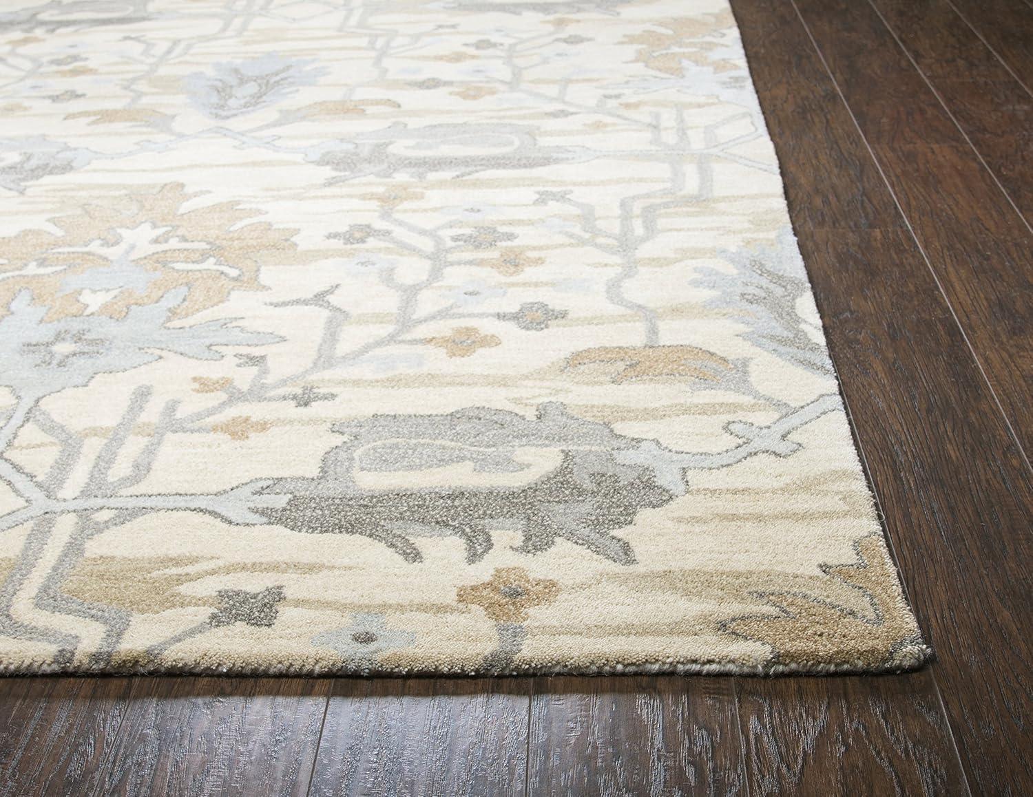 Rizzy Rugs Valintino Area Rug VN610A Beige Branches Wool 5' x 8' Rectangle