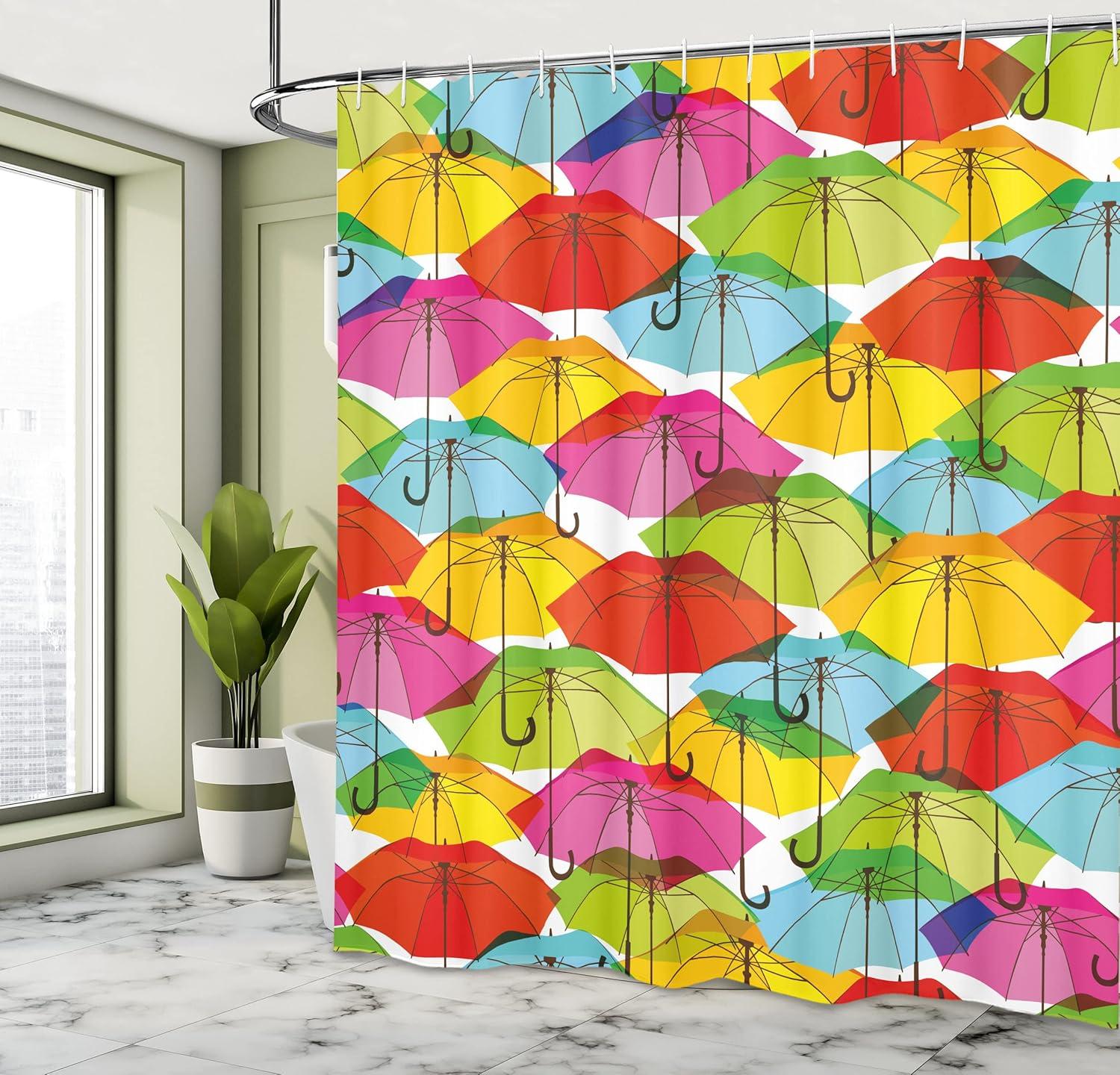 Shower Curtain with Hooks Included