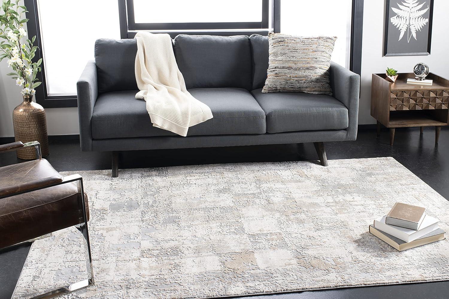 Invista INV435 Power Loomed Area Rug - Cream/Beige - 8'x10' - Safavieh