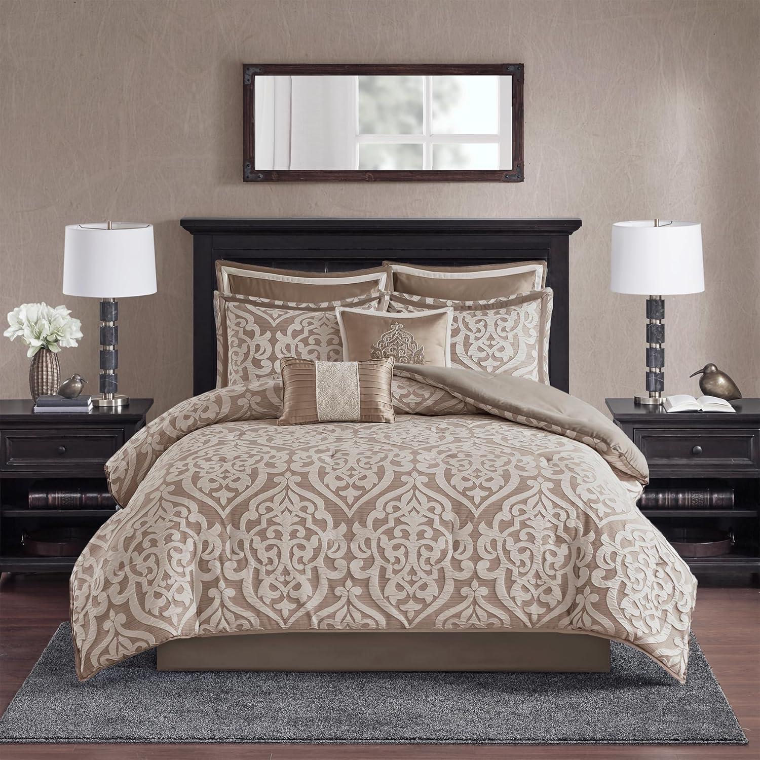 Madison Park Odette Jacquard 8 Piece Comforter Set