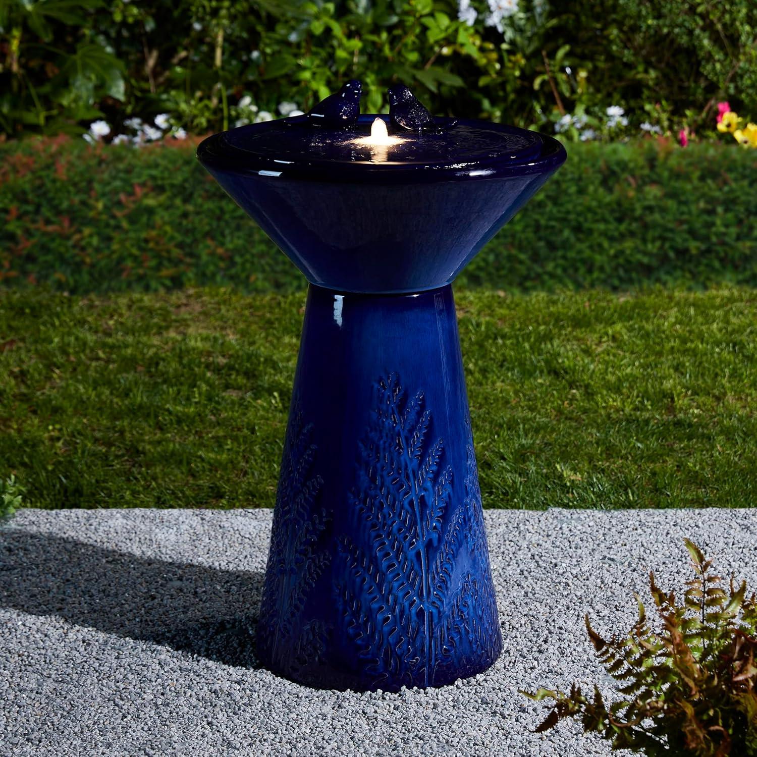 Kelly Clarkson Home Loulou Weather Resistant Bowl & Stand Fountain with Light