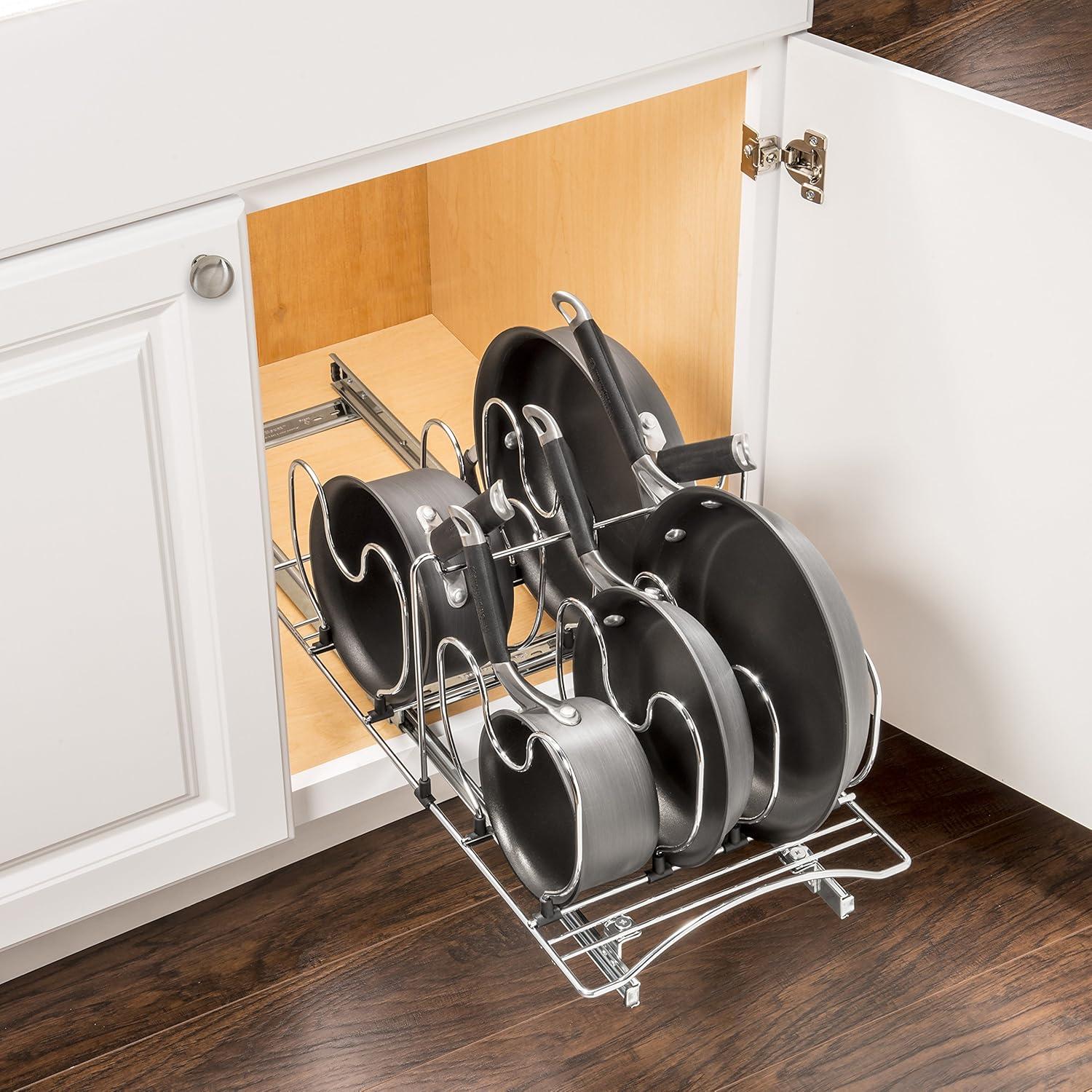 LYNK PROFESSIONAL LYNK PROFESSIONAL® Pot and Pan Organizer for Kitchen Cabinets - 11" W x 21" D