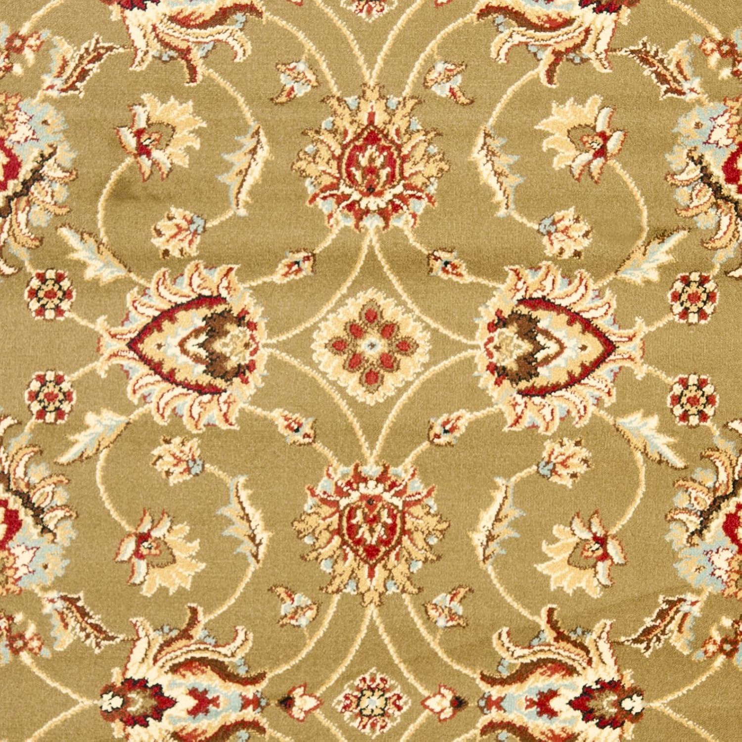 Lyndhurst LNH553 Power Loomed Area Rug - Green/Ivory - 4'x6' - Safavieh.