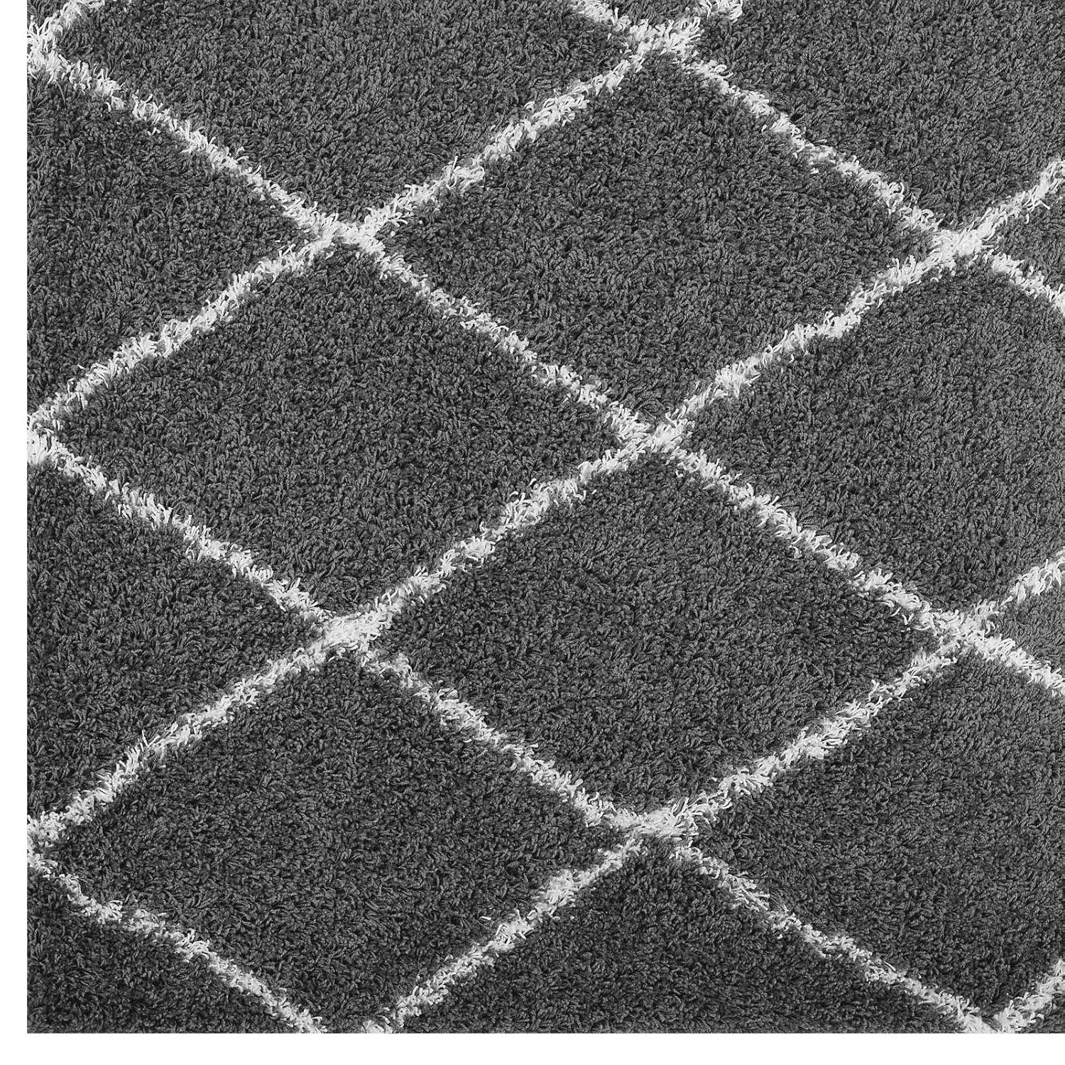 Modway Toryn Diamond Lattice Shag Area Rug