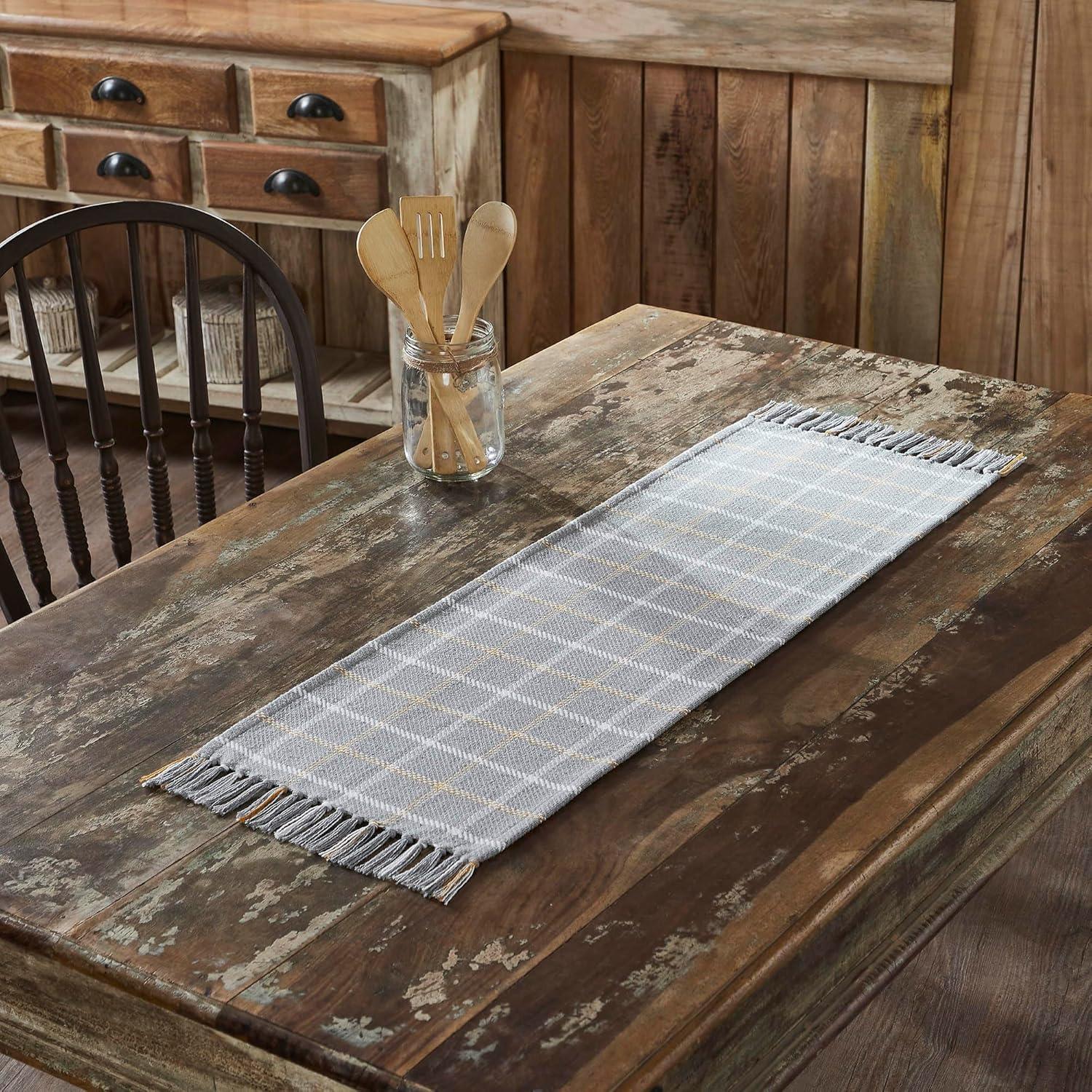 VHC Brands Harvest Blessings Rectangle Plaid Table Runnner