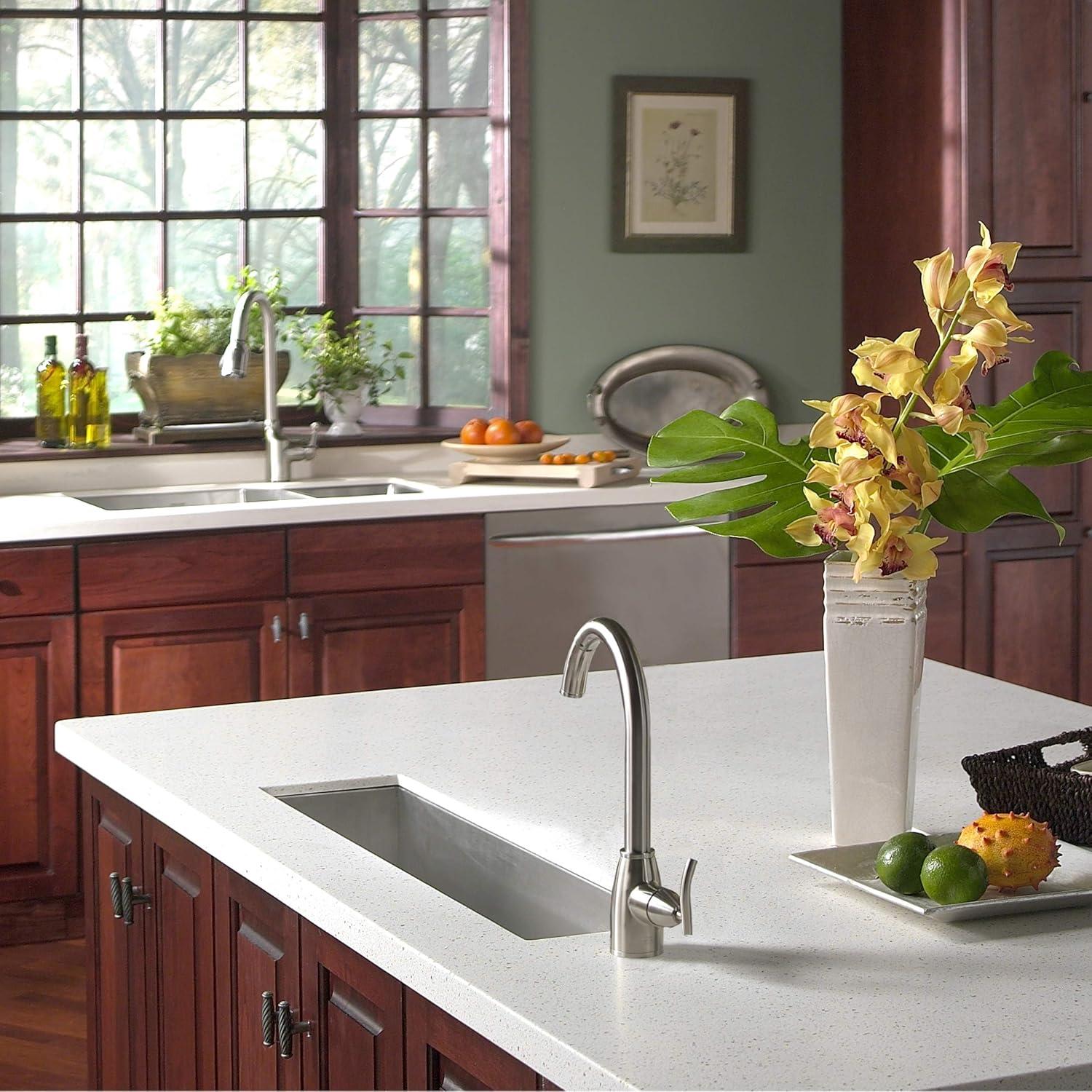 Houzer Contempo Trough 23 in Stainless Steel Undermount Single Bowl Bar Sink with Strainer and Grid - CTB-2385