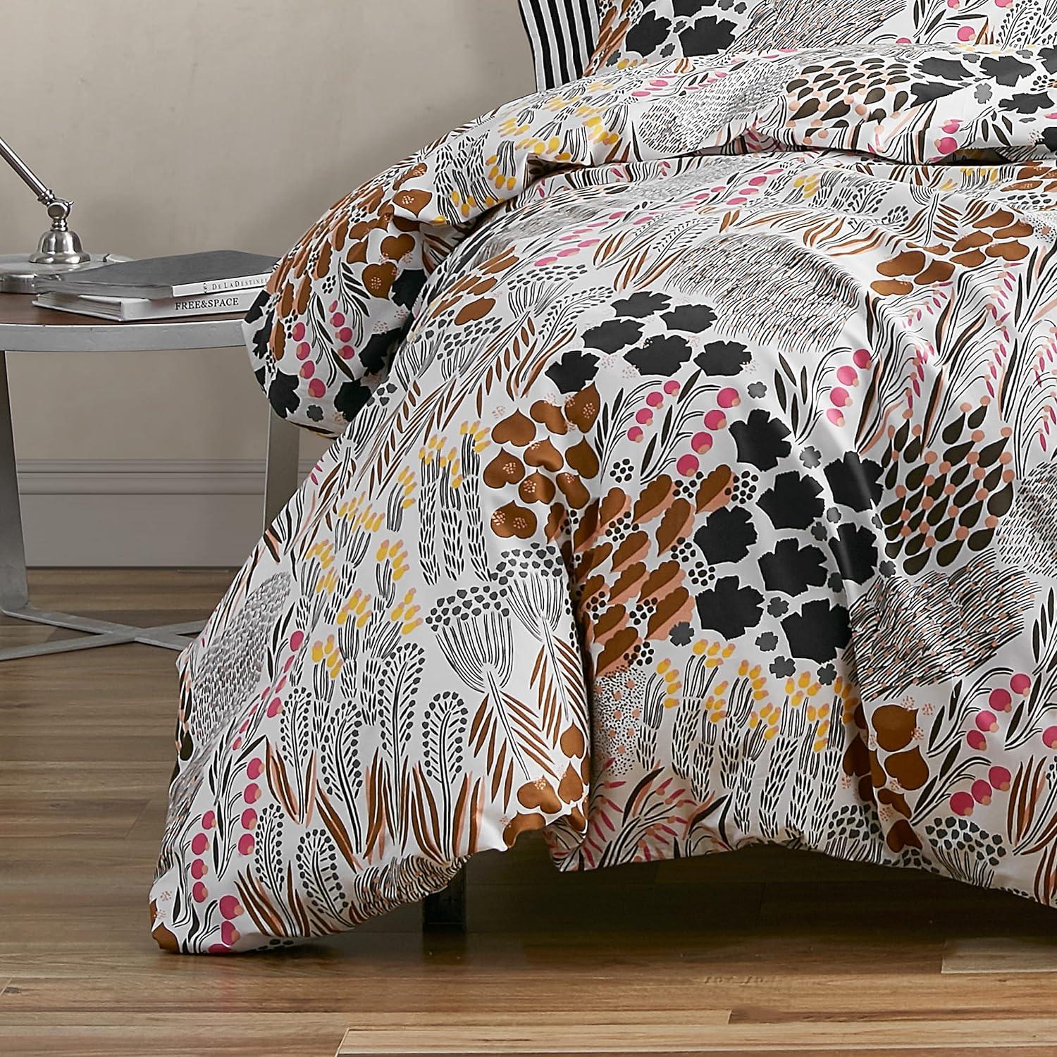 Marimekko Pieni Letto Brown Cotton Duvet Cover Set