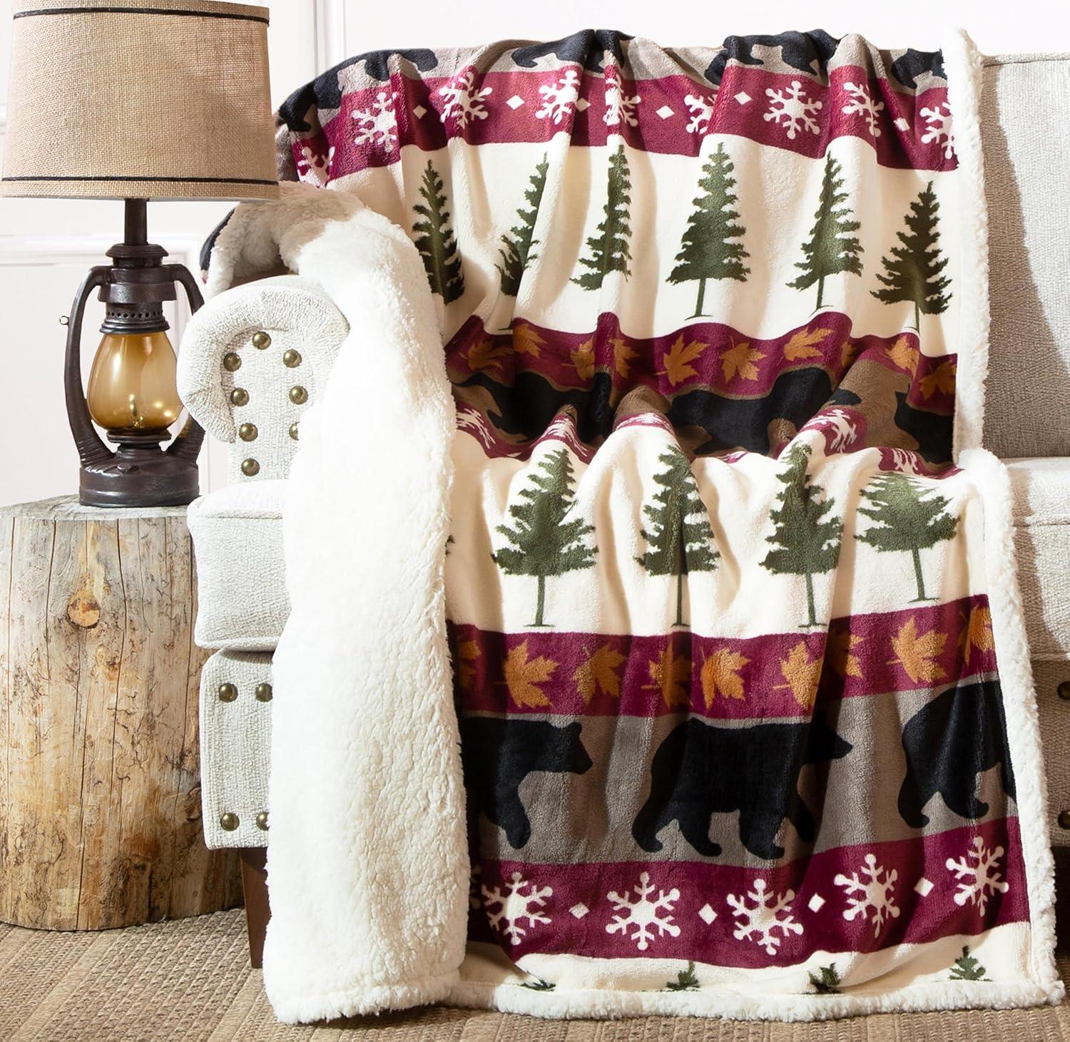 Chicago Bears Multi-Color Sherpa Fleece Throw Blanket 54" x 68"