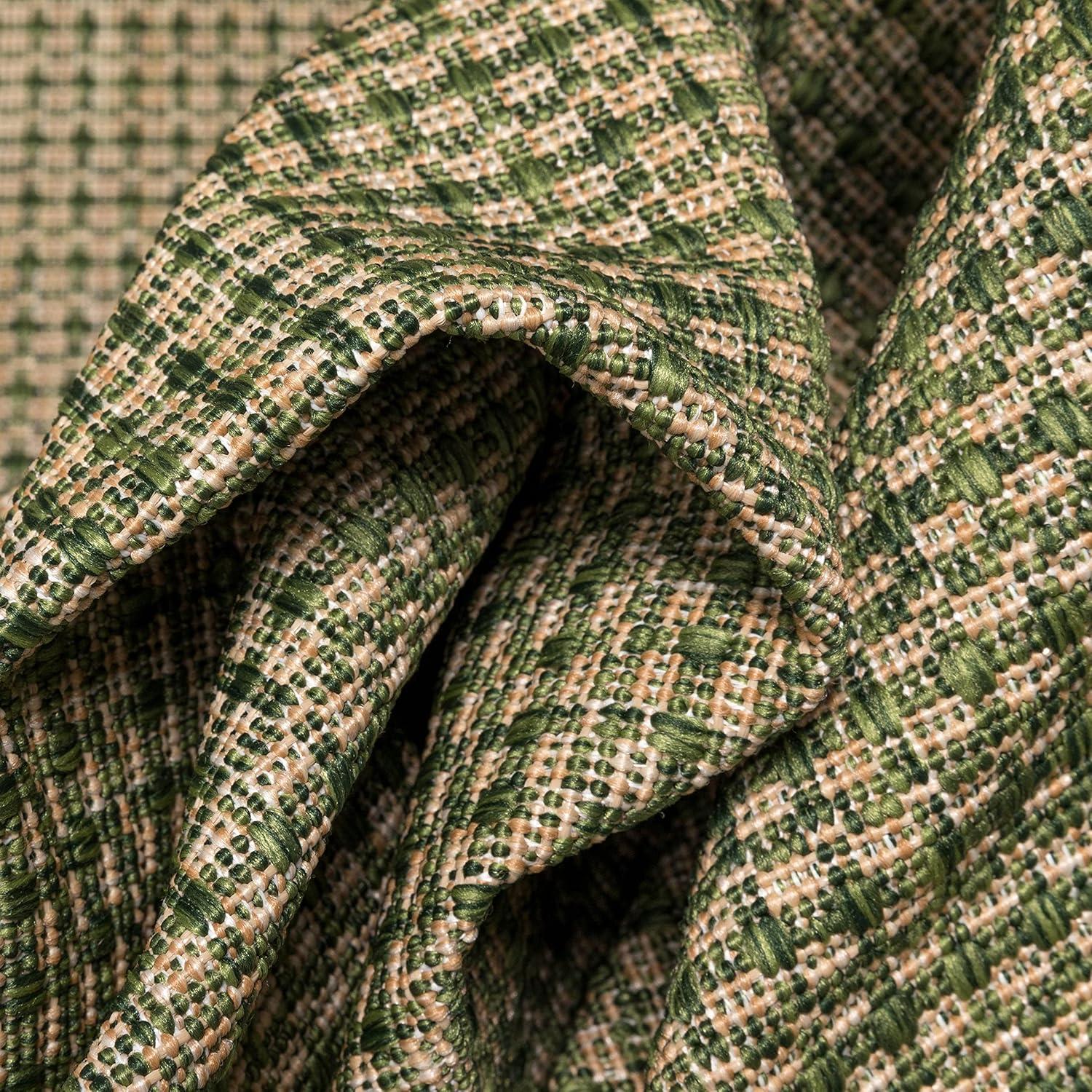 Marshanna Odin Solid Striped Border Indoor Outdoor Green Flatweave Rug