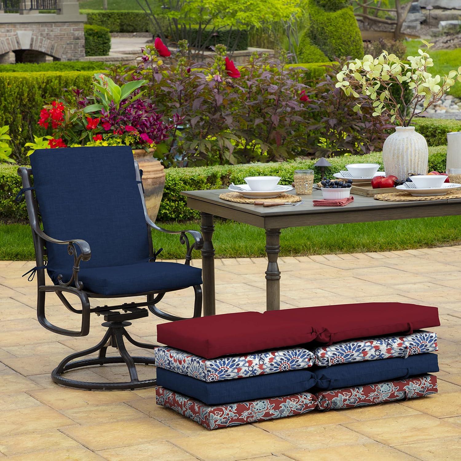 Arden Selections Outdoor Dining Chair Cushion 20 x 20, Water Repellent, Fade Resistant 20 x 20, Sapphire Blue Leala