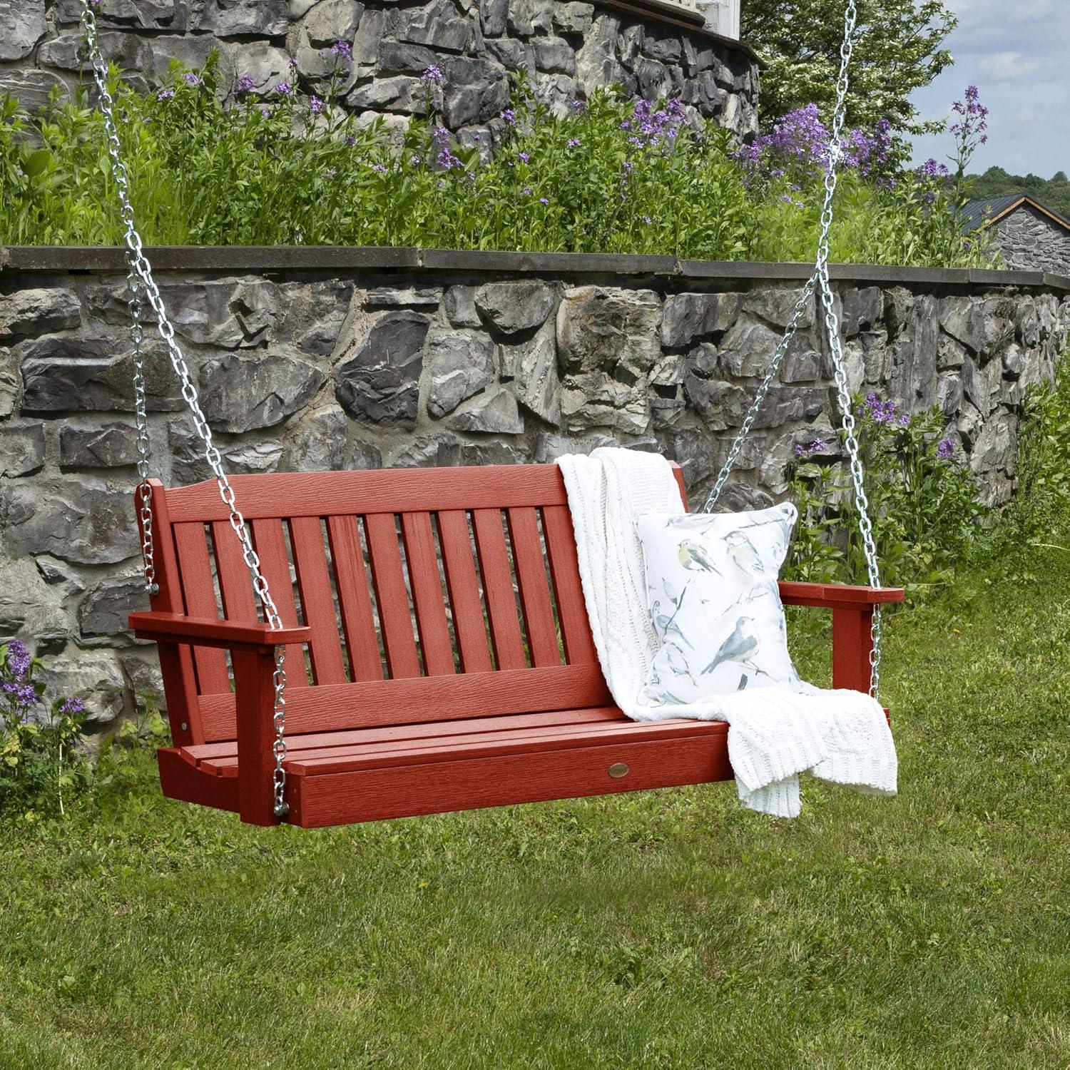 Highwood 4ft Lehigh Porch Swing - Outdoor, Eco-friendly, Synthetic Wood