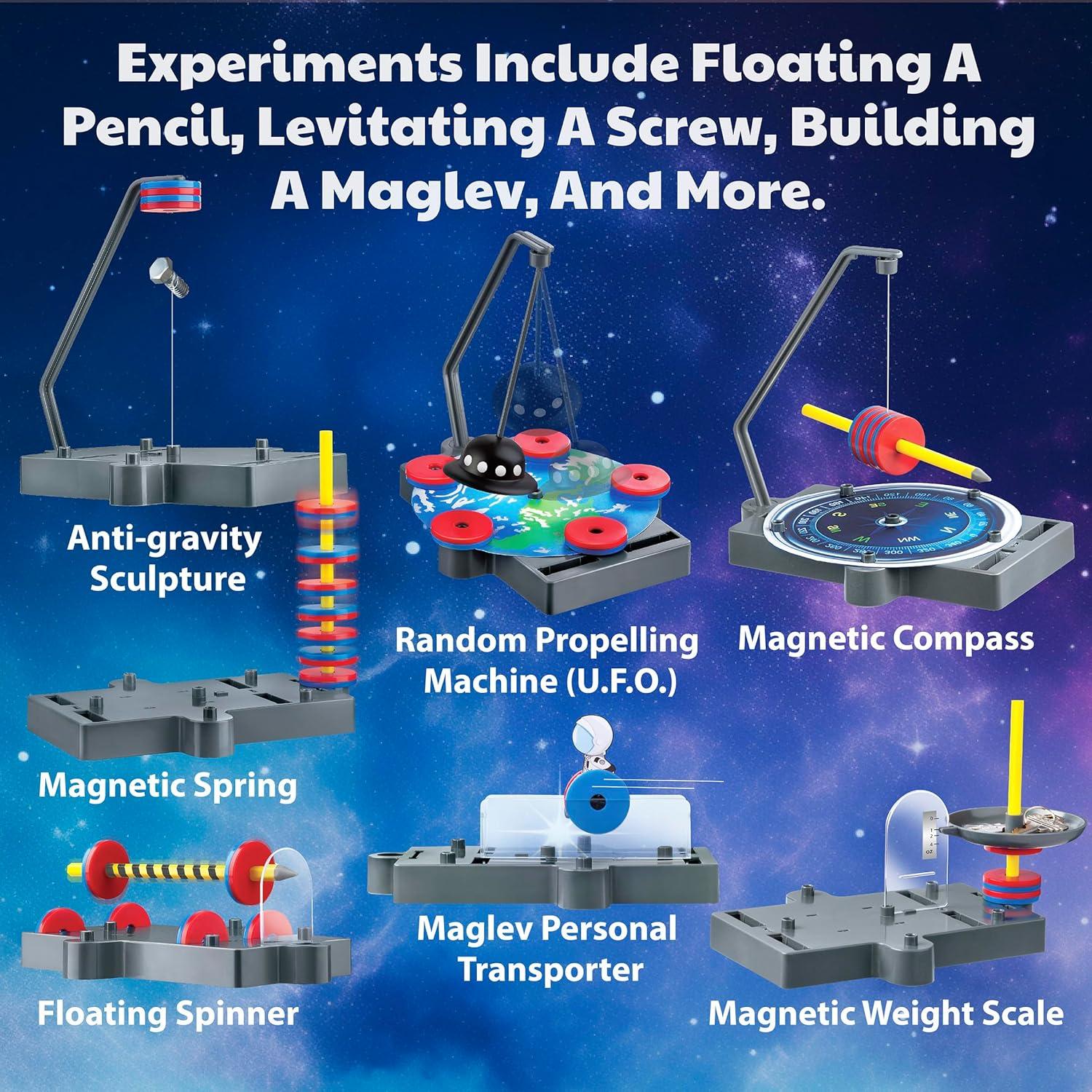 4M: KidzLabs Anti-Gravity Maglev - 7 Physics Projects, Magnetic Levitation STEM