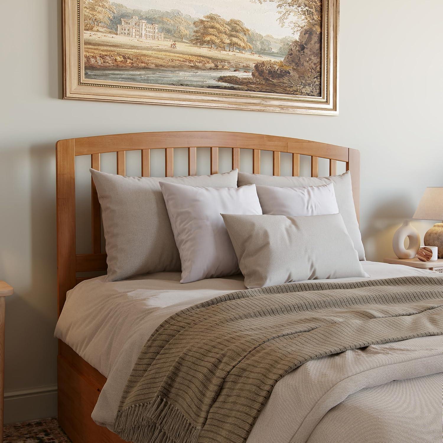 Solid Wood Platform Storage Bed