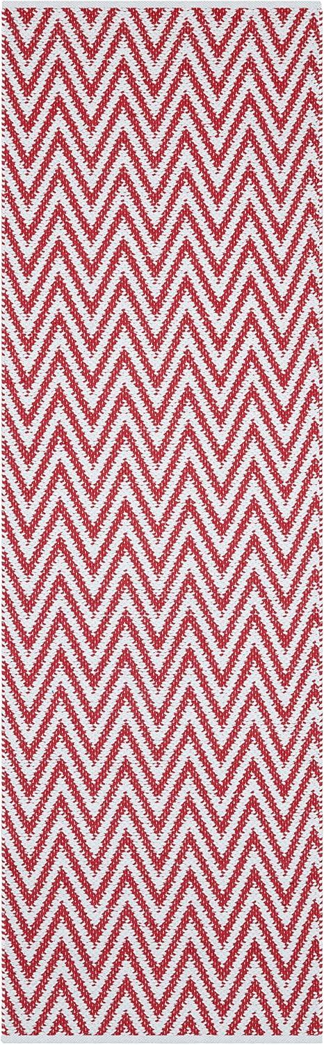 Montauk MTK812 Hand Woven Indoor Runner Rug - Red/Ivory - 2'3"x7' - Safavieh.