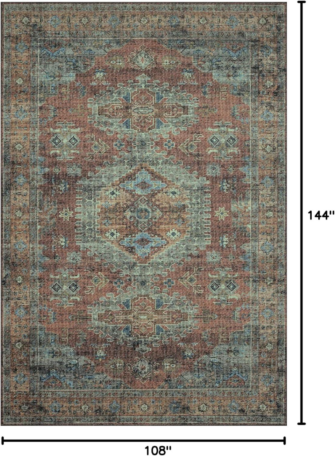 Loloi II Skye Oriental Terracotta / Sky Area Rug